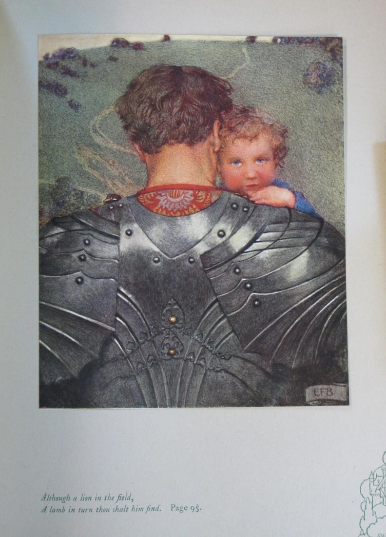 Early 20th Century Art Book Eleanor Fortescue Brickdale, 24 Full Color Tipped in Illustrations Fine - 5