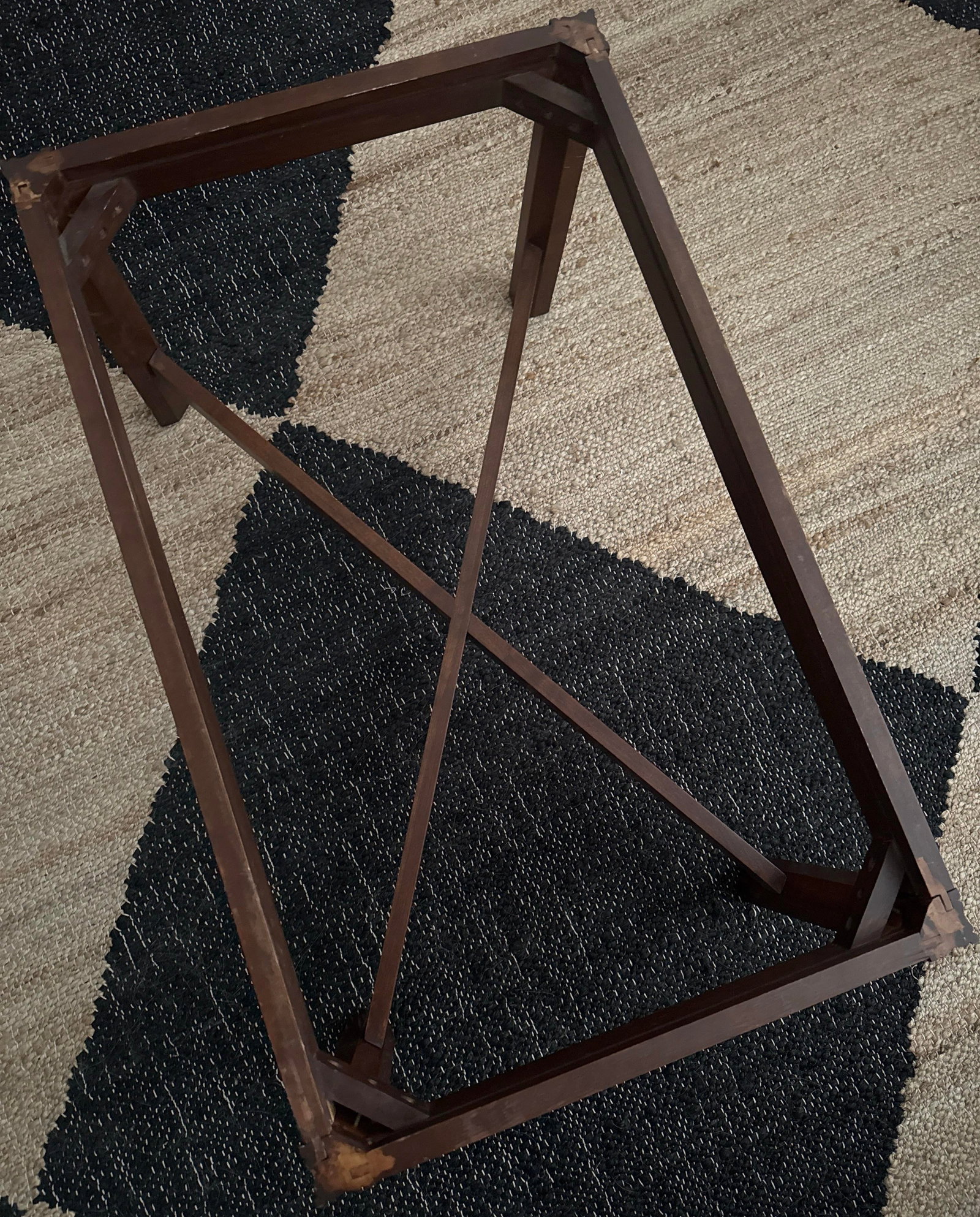 Late 20th Century Mahogany-Tone Butler Tray Coffee Table - 5