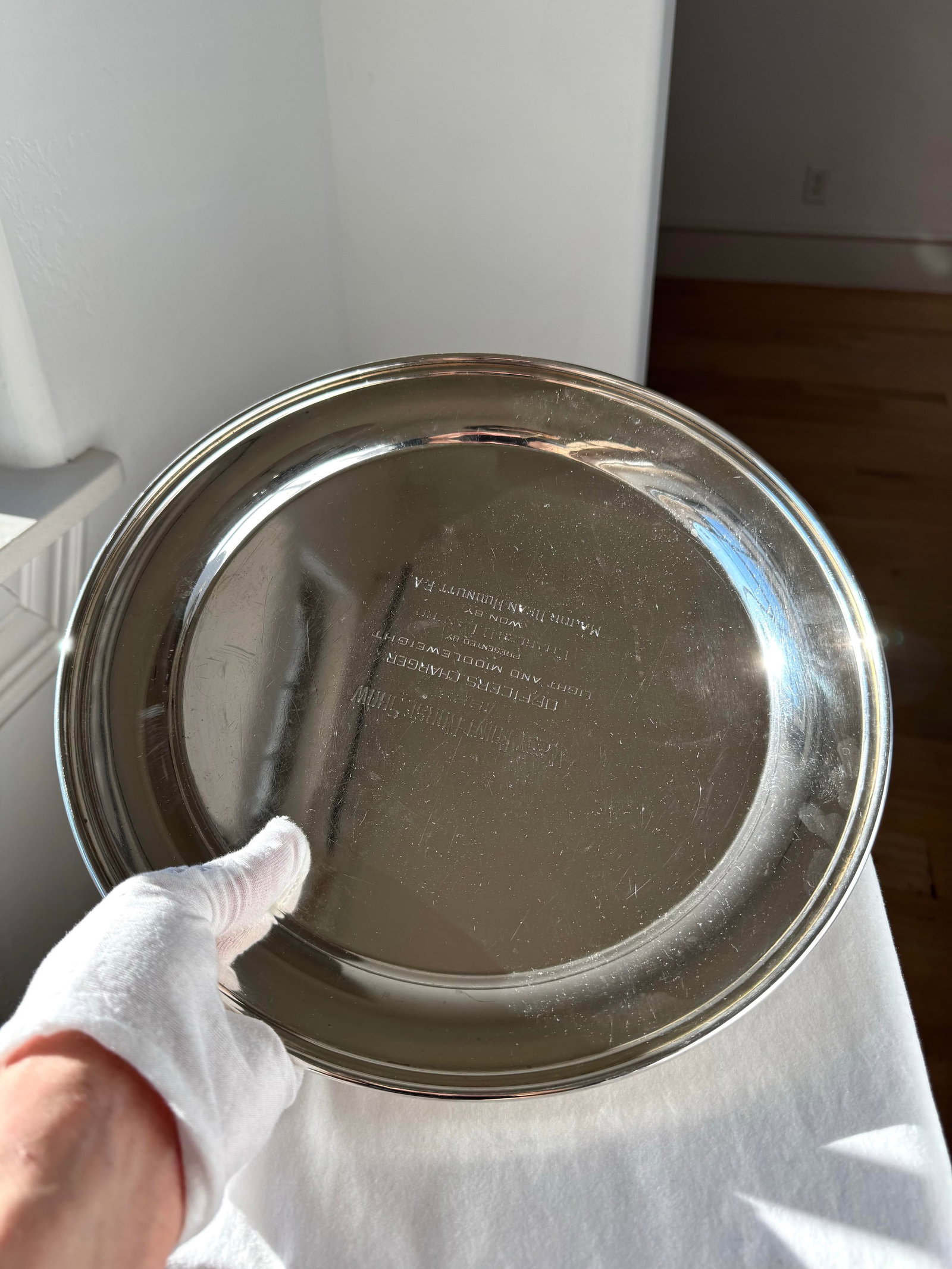 1920s Black Starr & Frost Sterling Silver Charger Tray, Model Ad S-17 ~ 12 Inch - 6