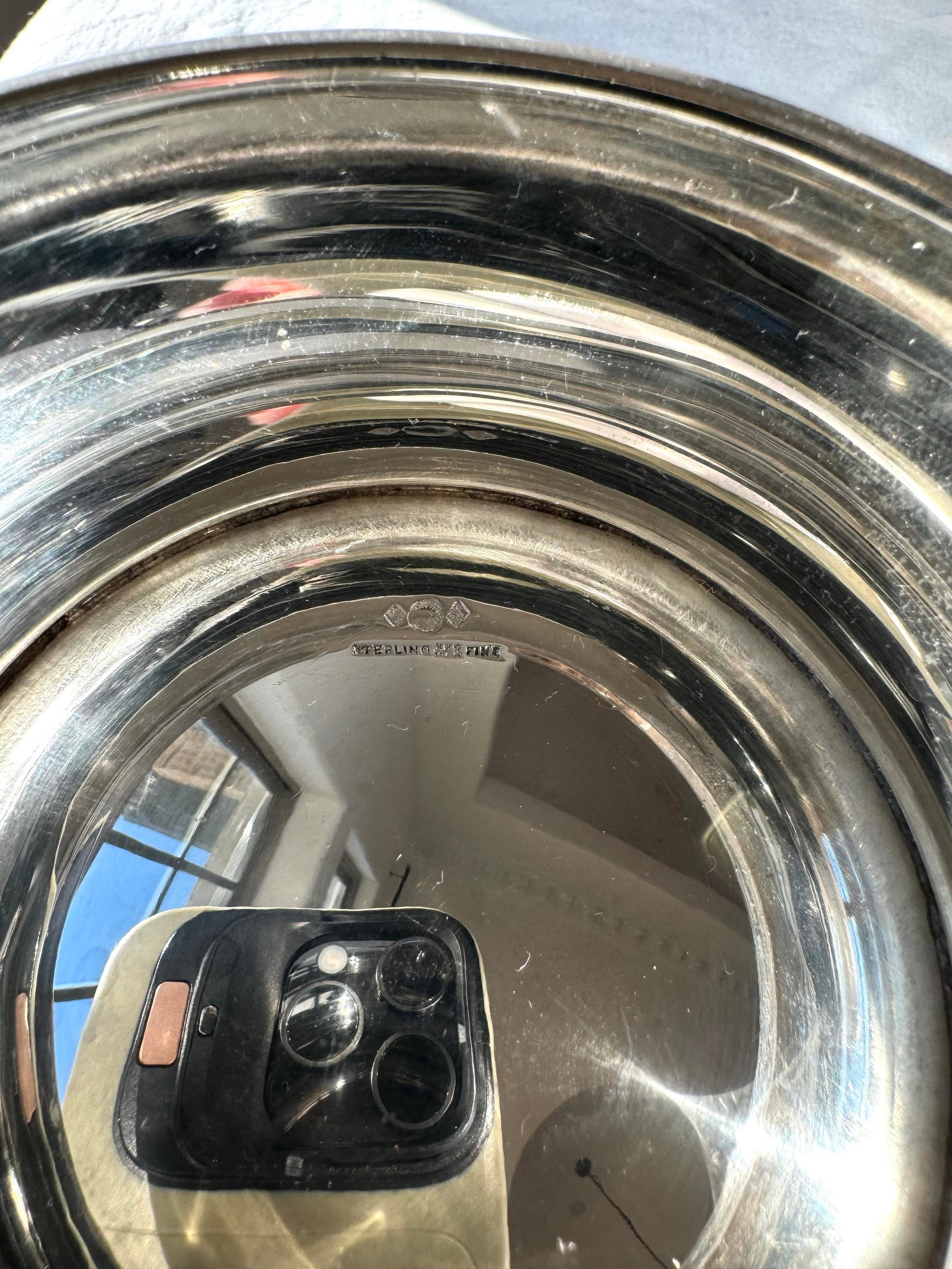 Vintage Fisher Sterling Silver Paul Revere Style Trophy Bowl - 7