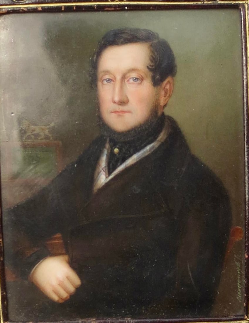 Johann Martin Morgenroth Porcelain Portrait 1847 - 2