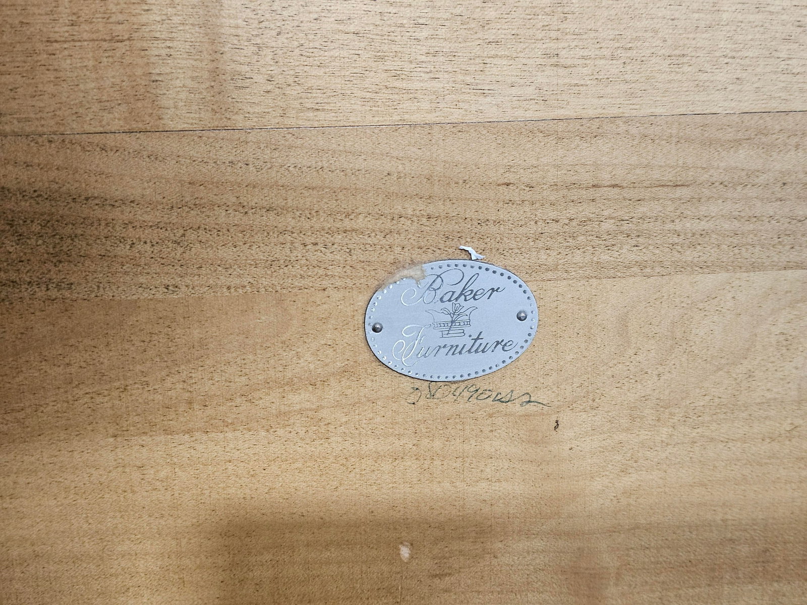 Late 20th Century Baker Birdseye Maple and Faux Bamboo Mirror - 8