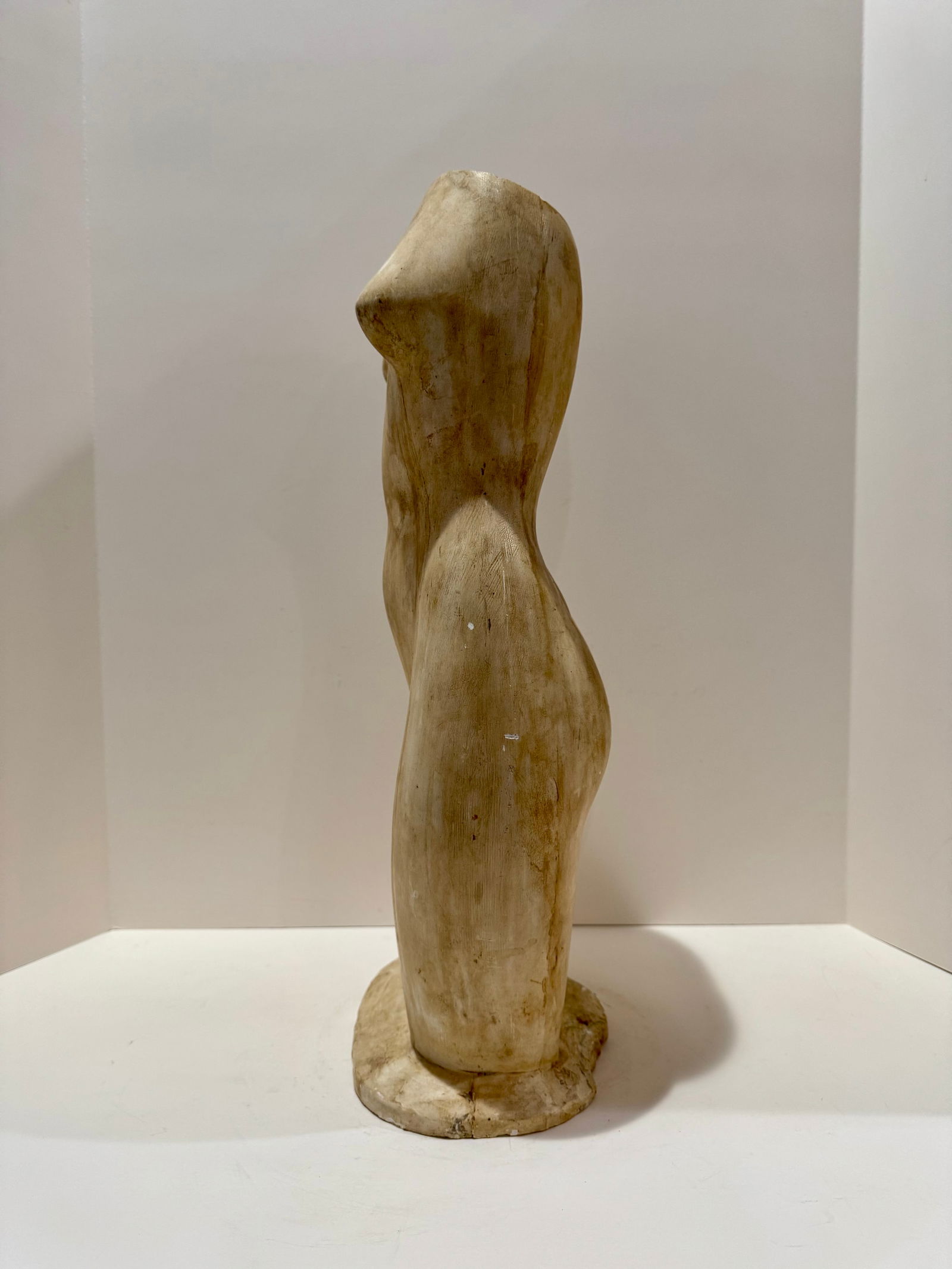 1960s Larry Mohr Female Torso Sculpture in Painted Plaster - 7