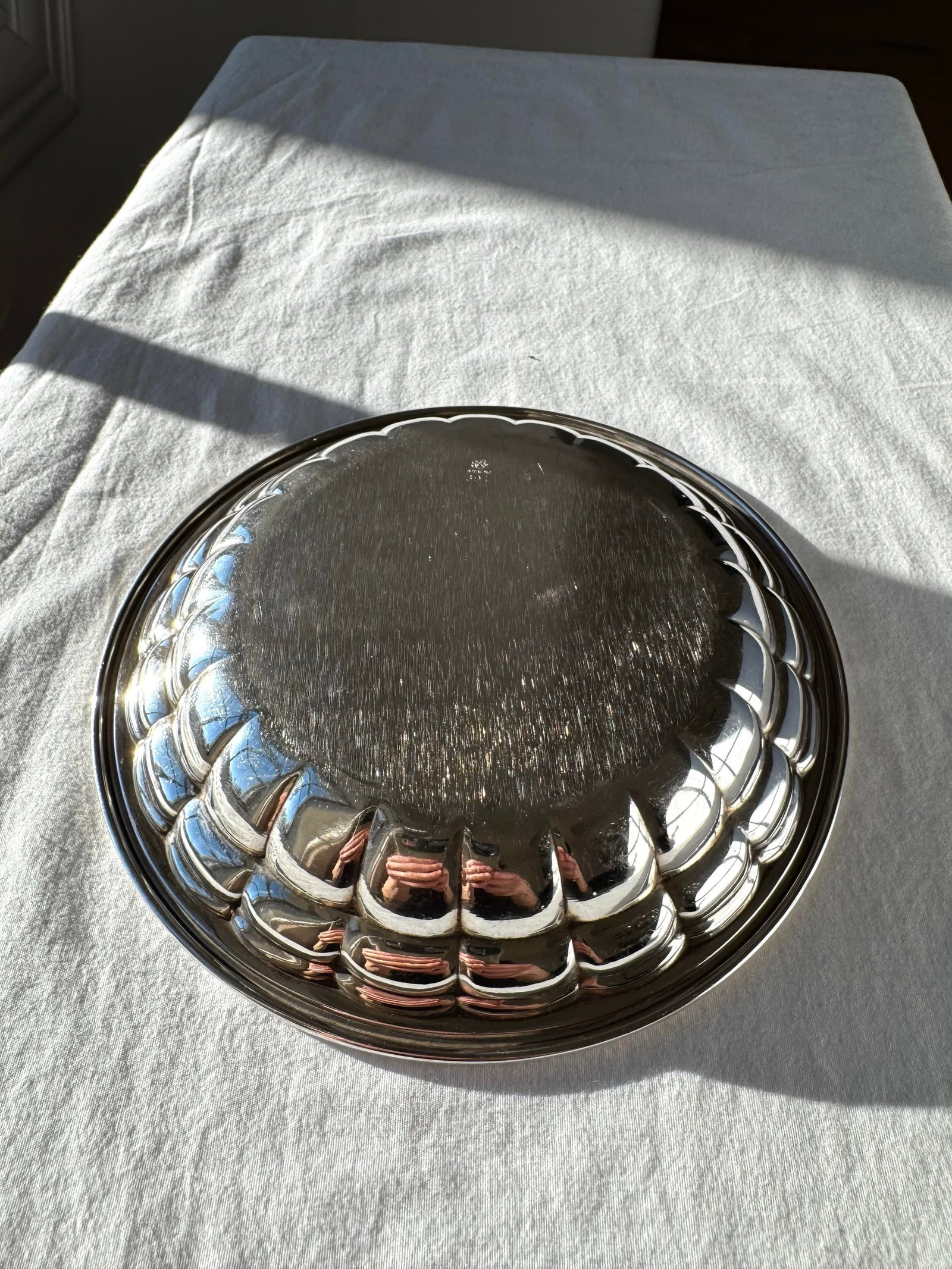 Vintage Sterling Silver Bowl With Fluted Rim, Marked 391 - 5