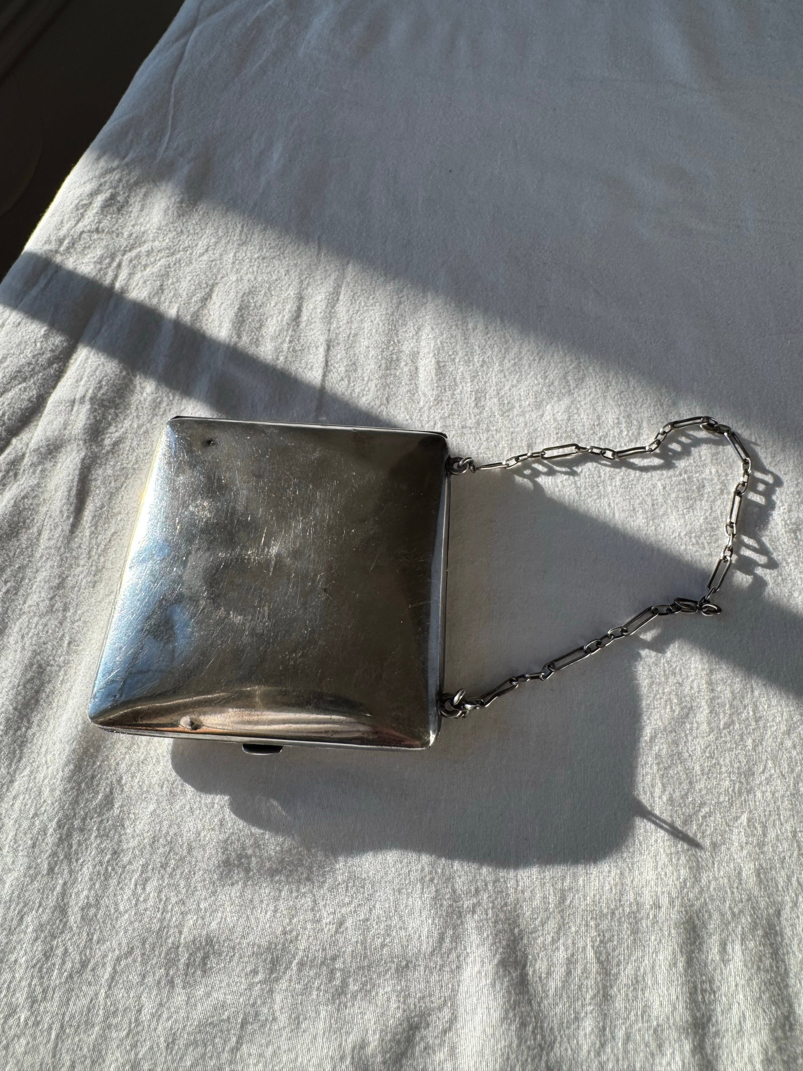 Exquisite Antique Sterling Silver & 18k Gold Compact With Mirror – Luxury Vanity Box - 2