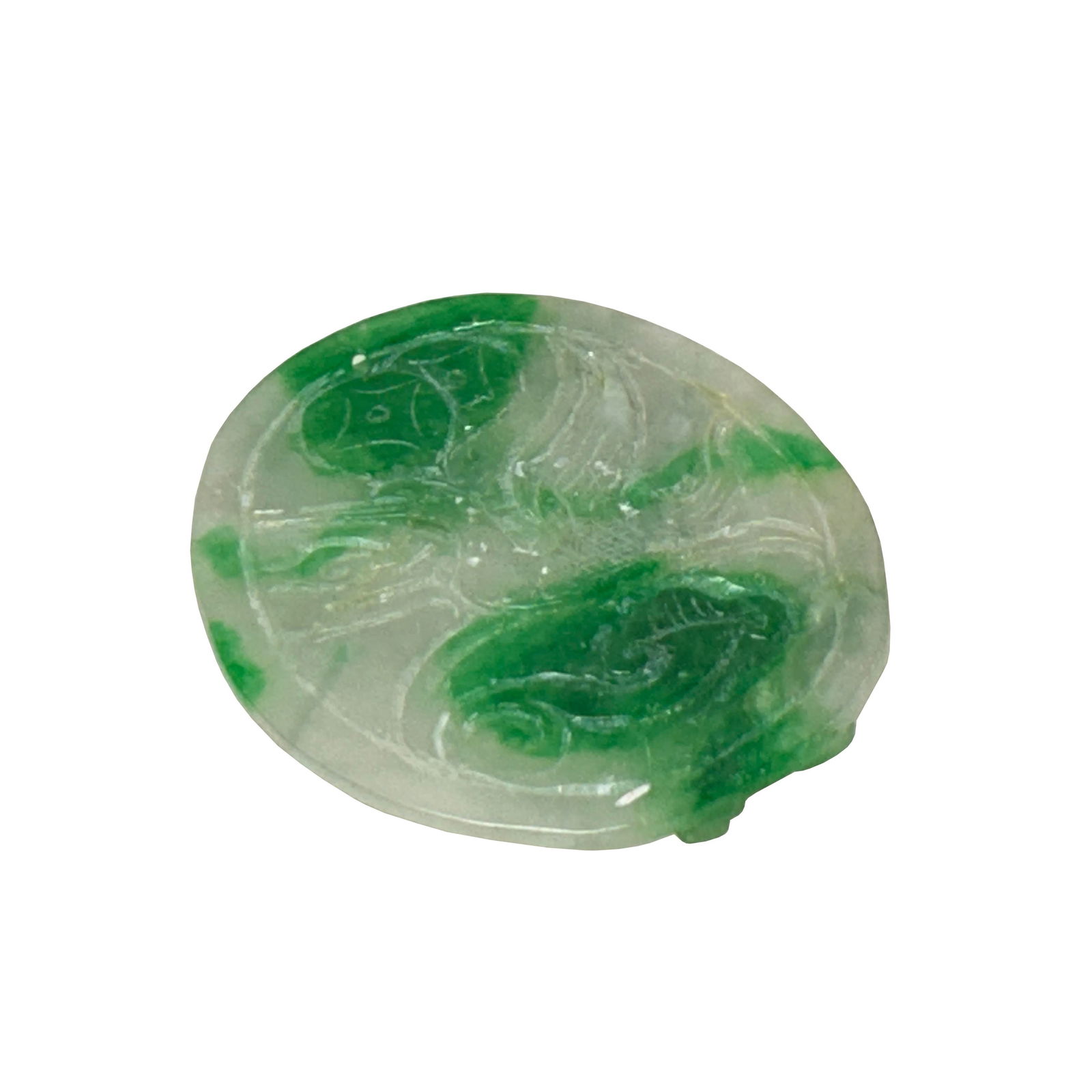 Natural Stone Relief Motif Carving Oval Display Plaque Art - 7