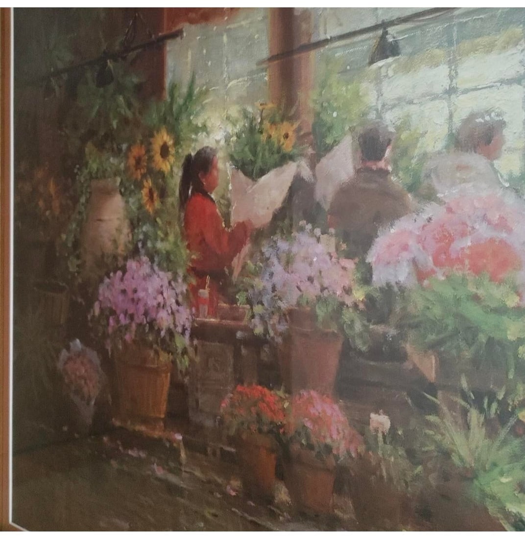 1990s G. Harvey "Pike Place Public Market" Large Signed Litho Framed #128/1950 W/ Coa - 2