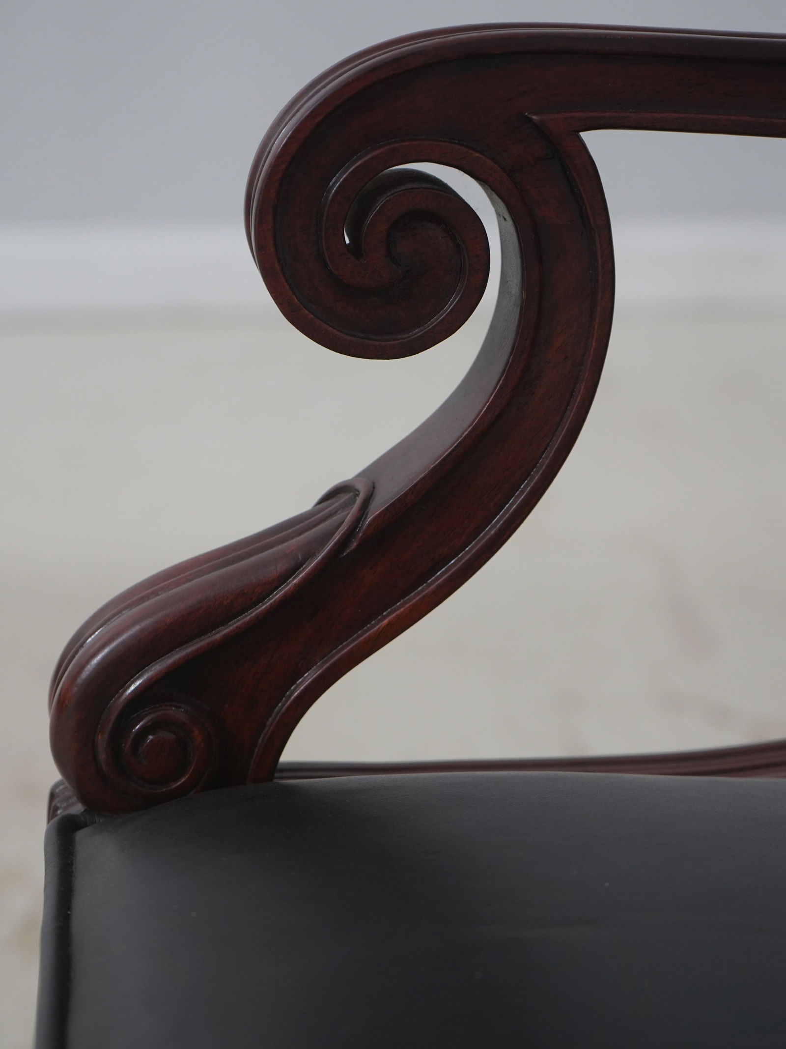 Theodore Alexander Regency Style Double Cane Back Leather Seat Chair - 7