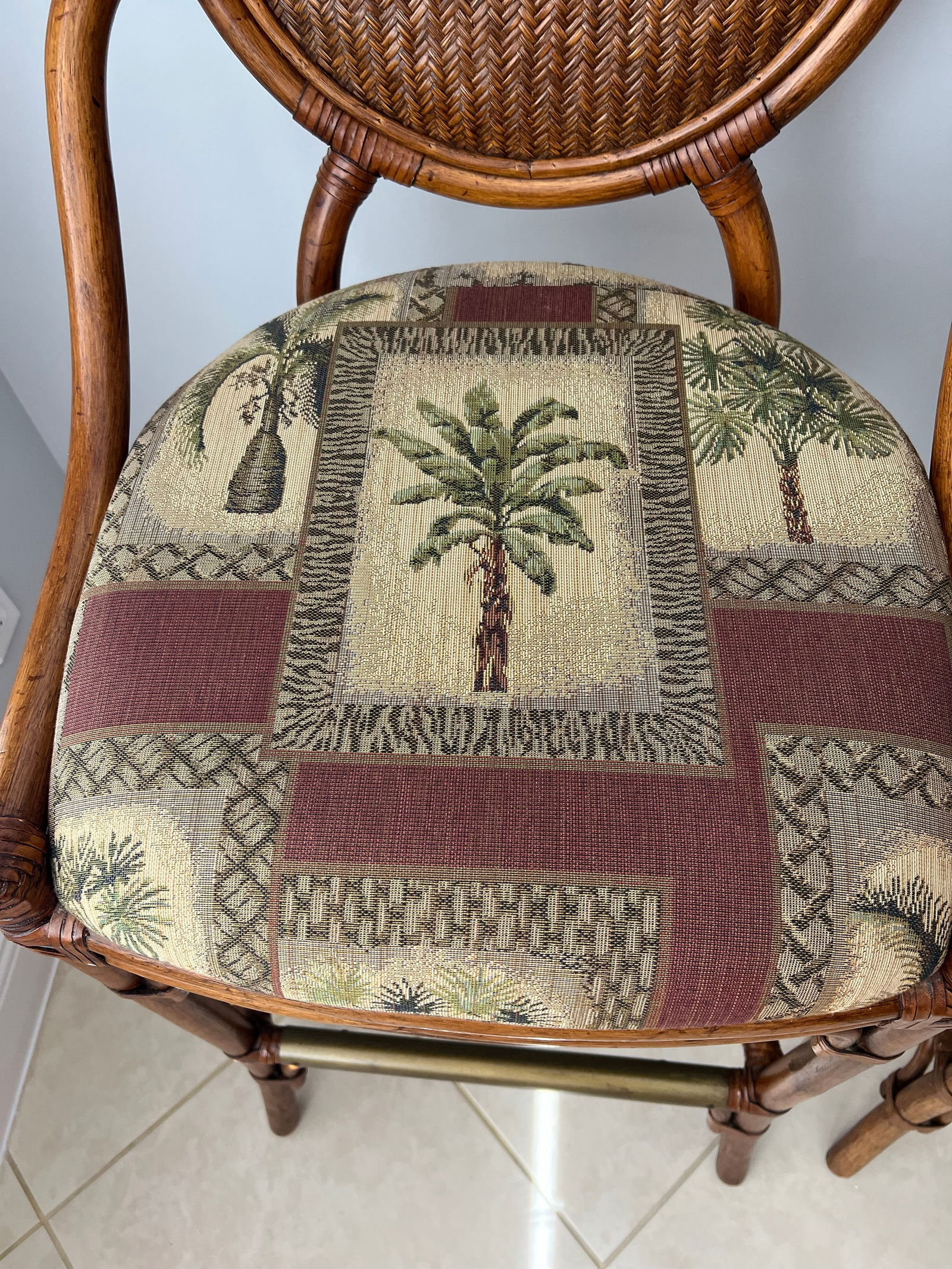 1980s Coastal Tropical Bamboos Stools - 2