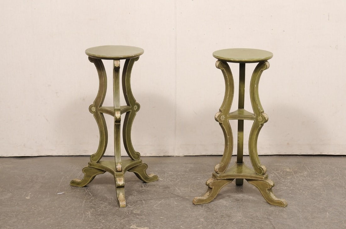 French Mid 20th C. 3-Tier Pedestals - A Pair - 7