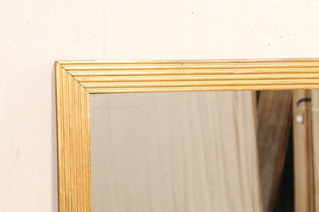 French 19th C. Mirror in Clean Lines, Gold - 7
