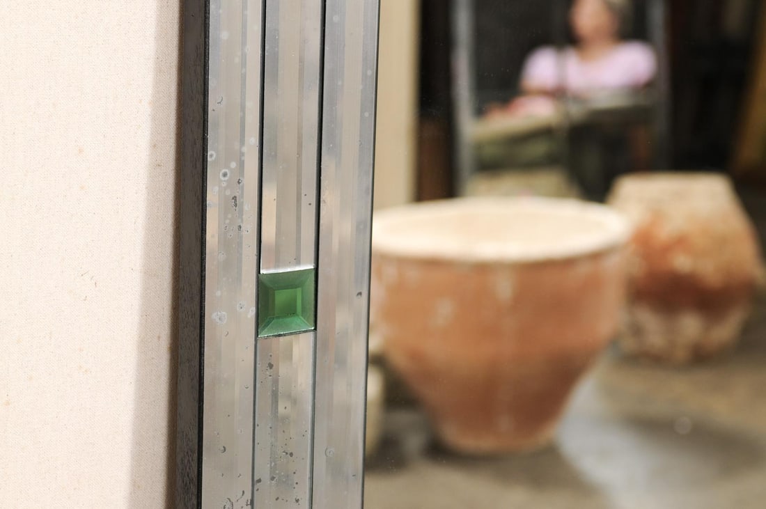 Artisan Mirror w/Green Églomisé Accents - 2