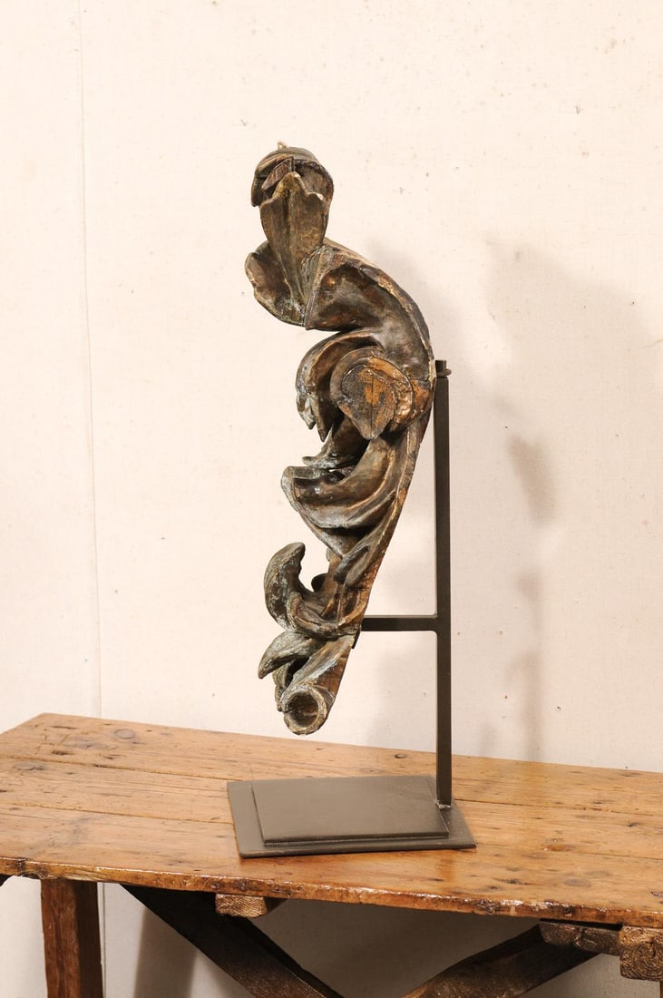 Stunning 18th C. Italian Carved Fragment on Stand - 2