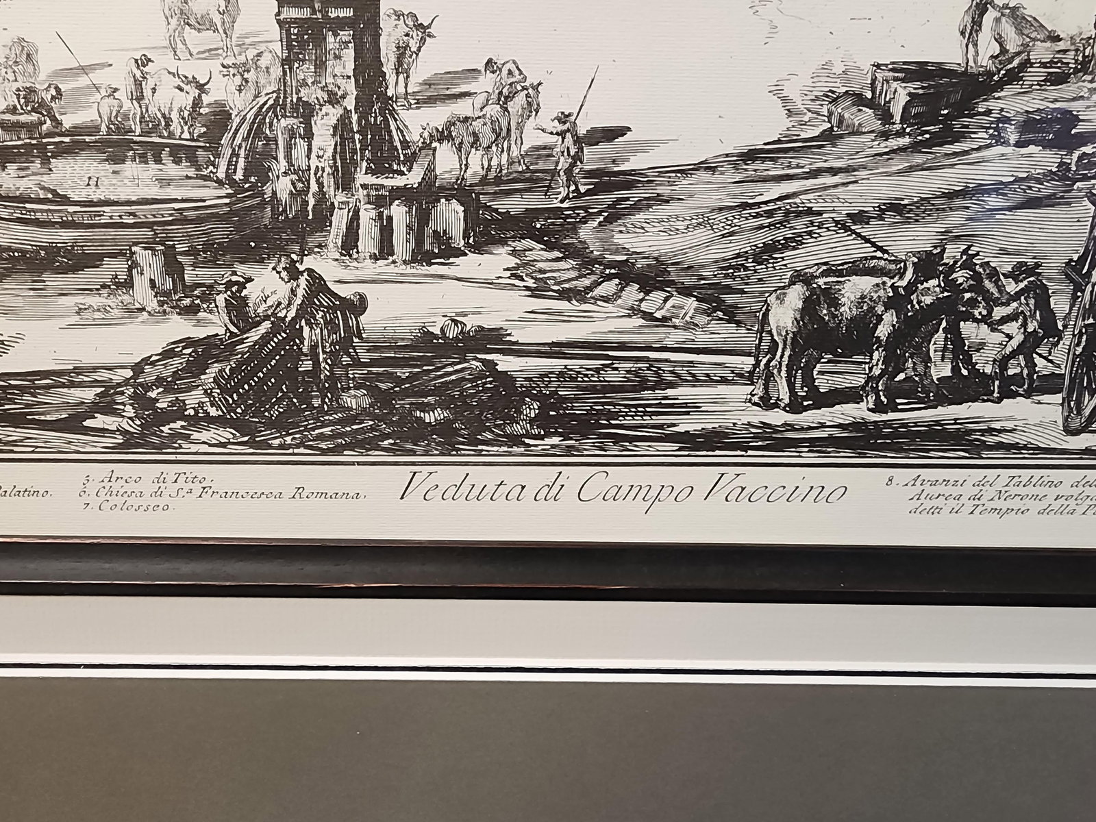 Giovanni Battista Piranesi 1778 Etching " Di Campo Vaccino Beautifully Matted and Framed Reproductio - 2