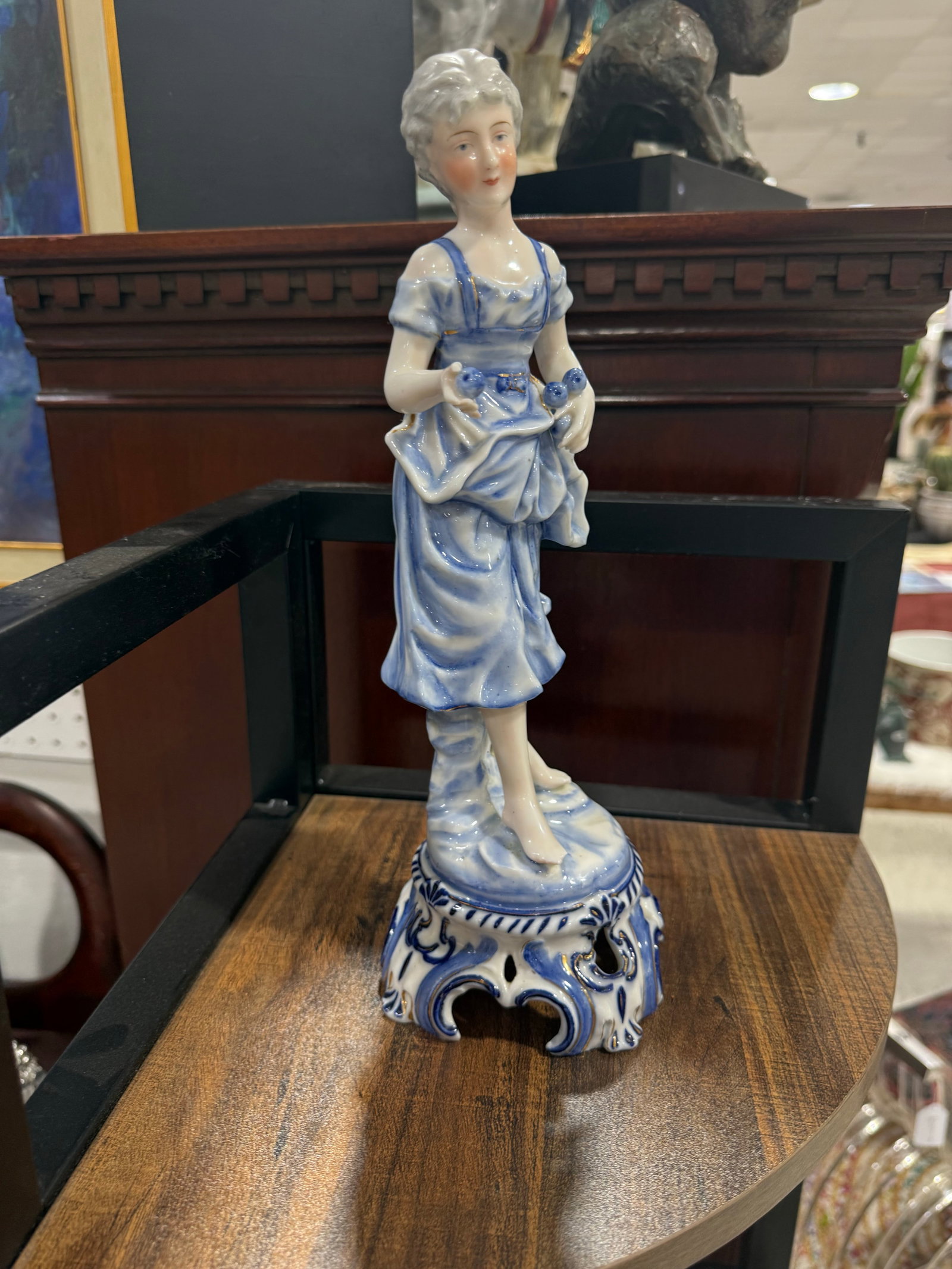 Meissen Woman Figurine 11in Early Mark 1764 - 2