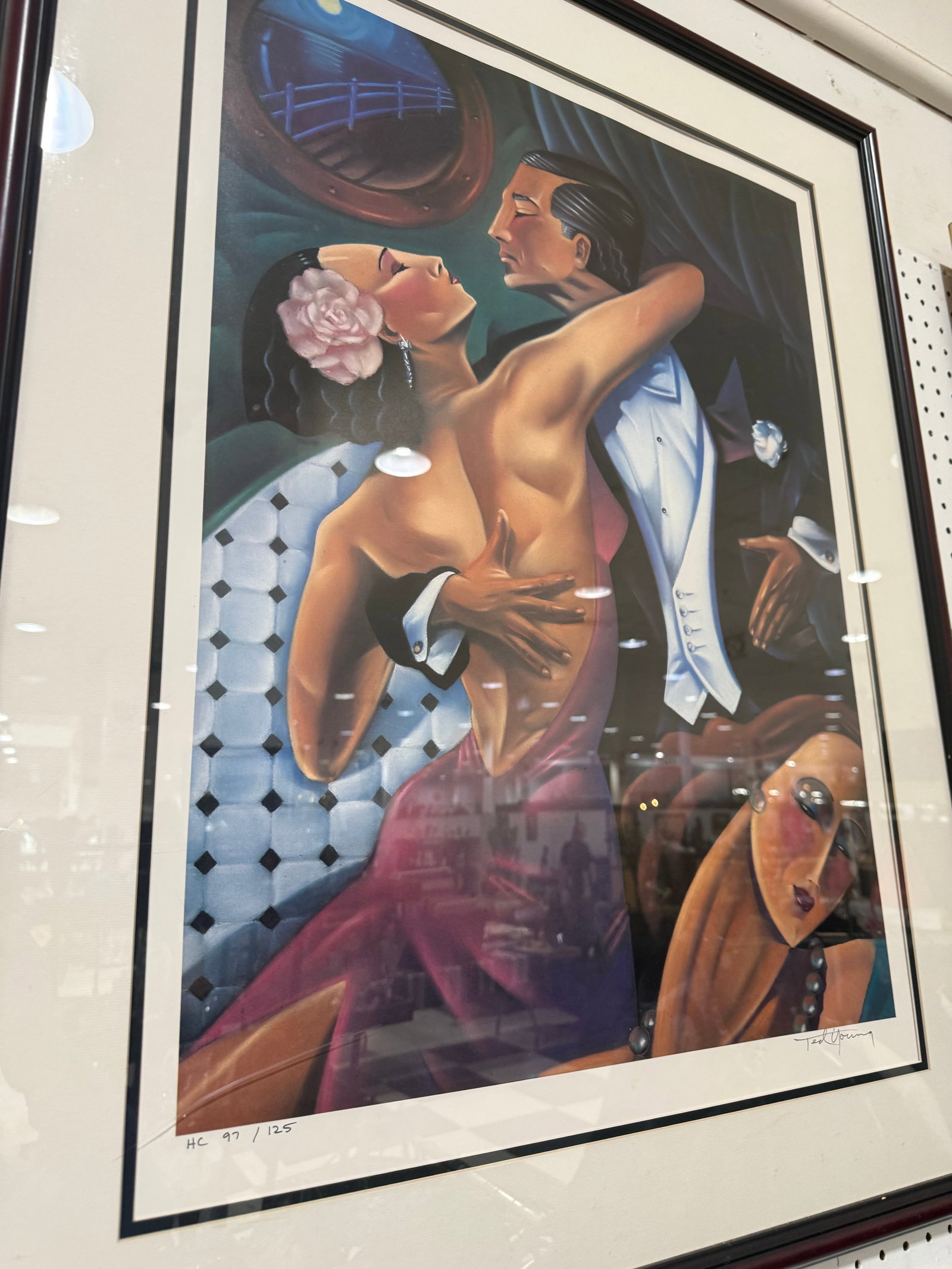 1980s Ted Young Dancer (Tango) Hors Commerce Lithograph Hc 97/125 - 2