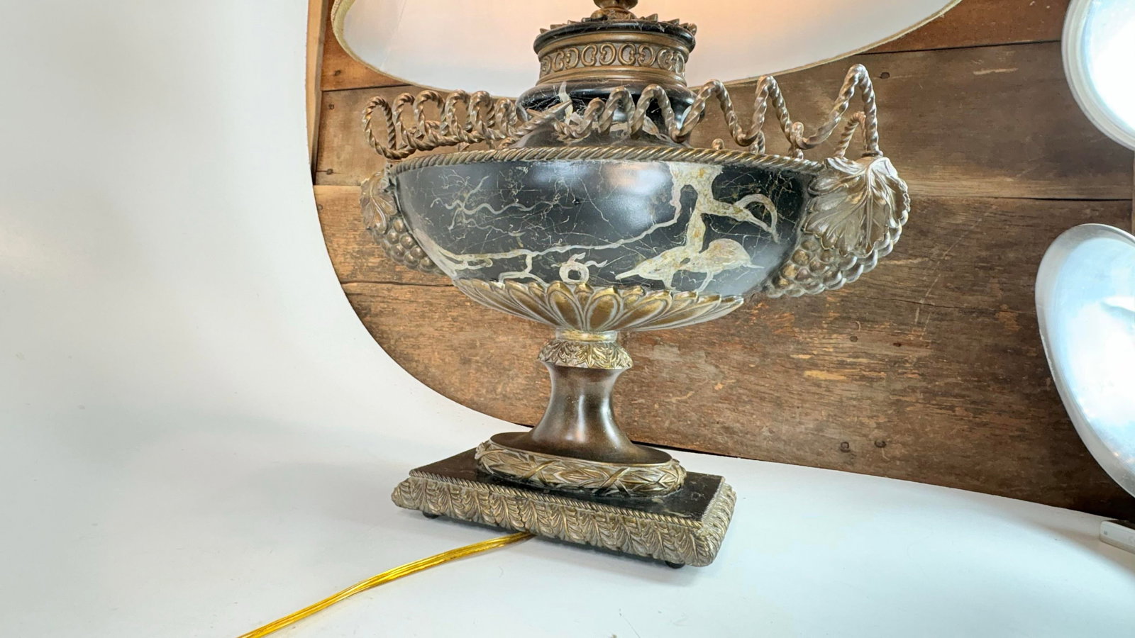 Lamp by Leeazanne for Lam Lee Group, 1990s Large Captivating Sculptural Urn With Vines - 6