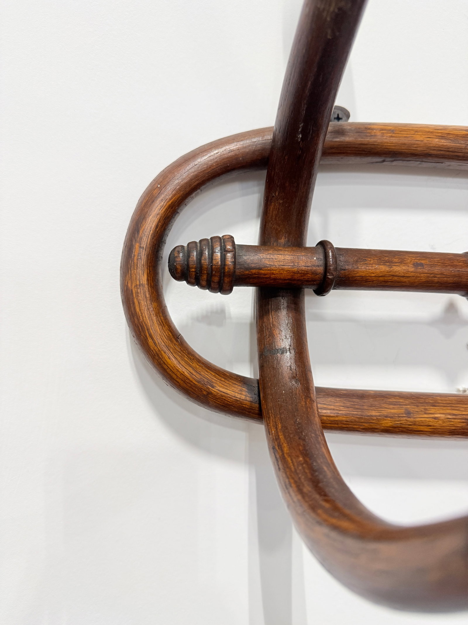 French Faux Bamboo Bentwood Wall Coat Rack, Thonet-Style, Late 19th - 2