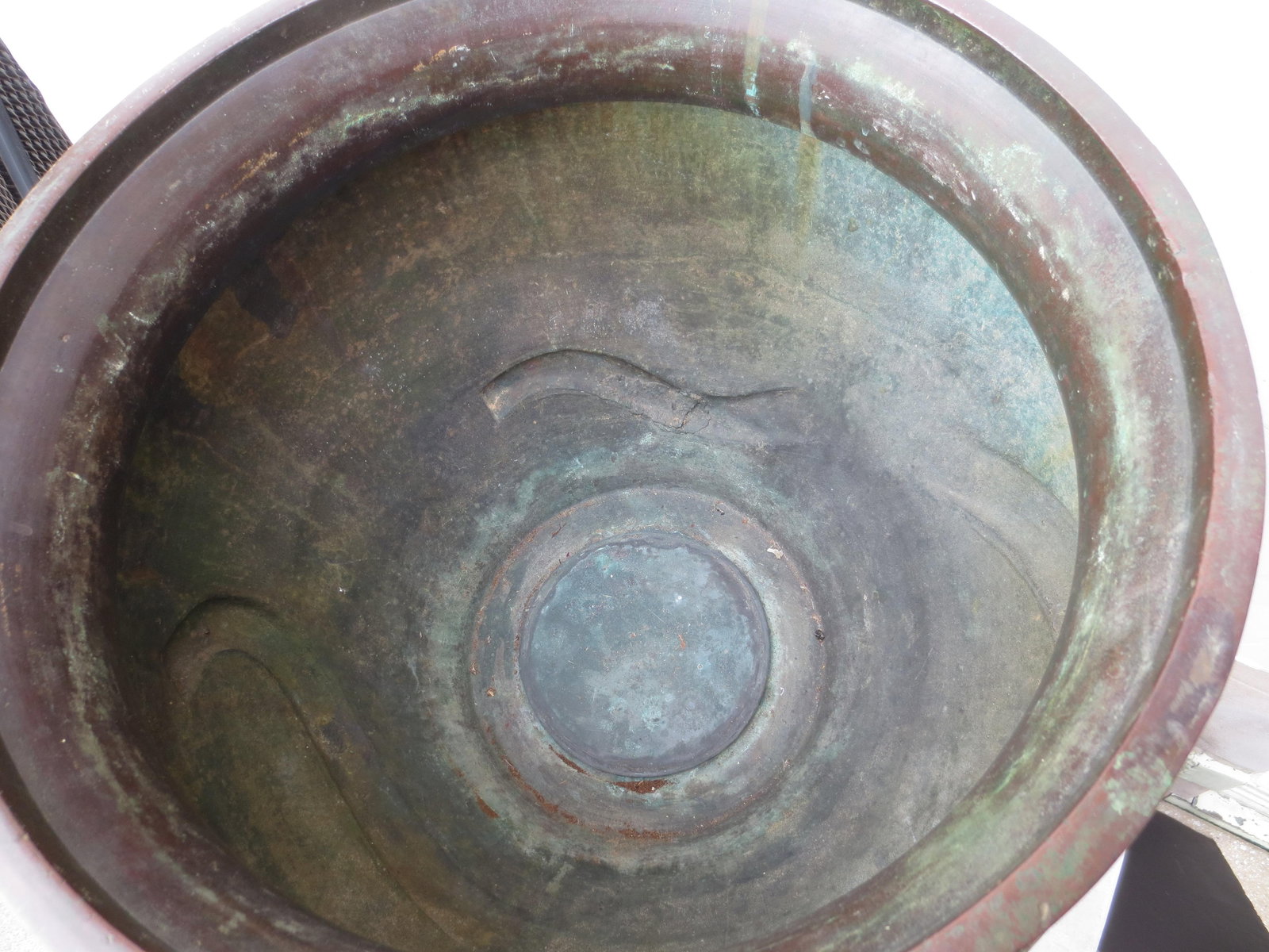 Japanese Edo Period Champleve Bronze Jardiniere With Dragon - 4