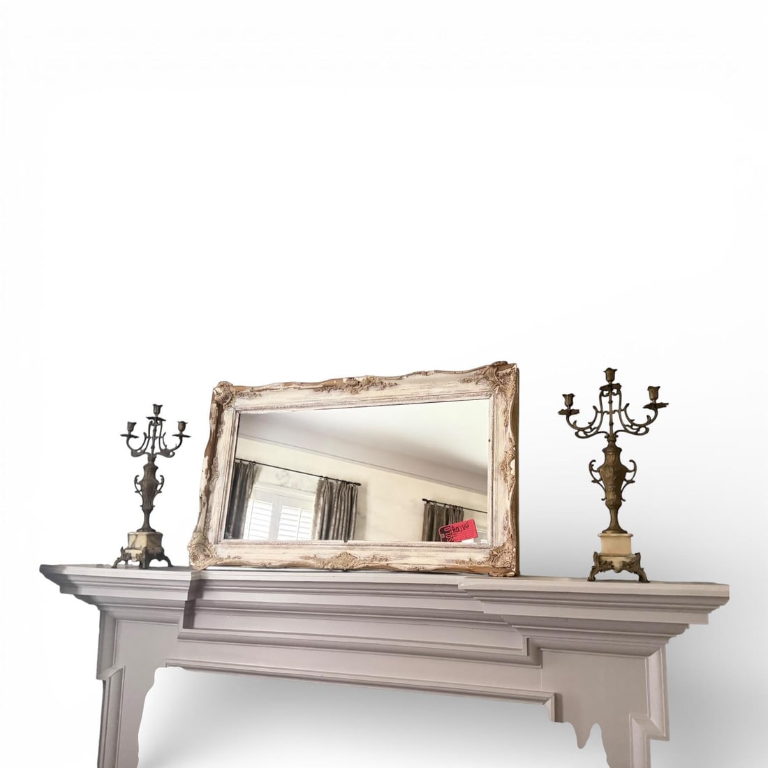 Pair of Antique Italian Bronze Candelabras With Marble Bases – 25" Tall - 2