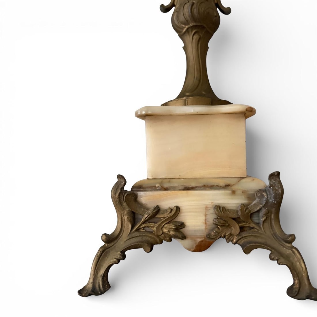 Pair of Antique Italian Bronze Candelabras With Marble Bases – 25" Tall - 4