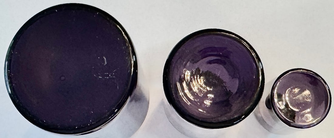 Mid-Century Italian Amethyst Apothecary Bottles – Set of 3 - 7