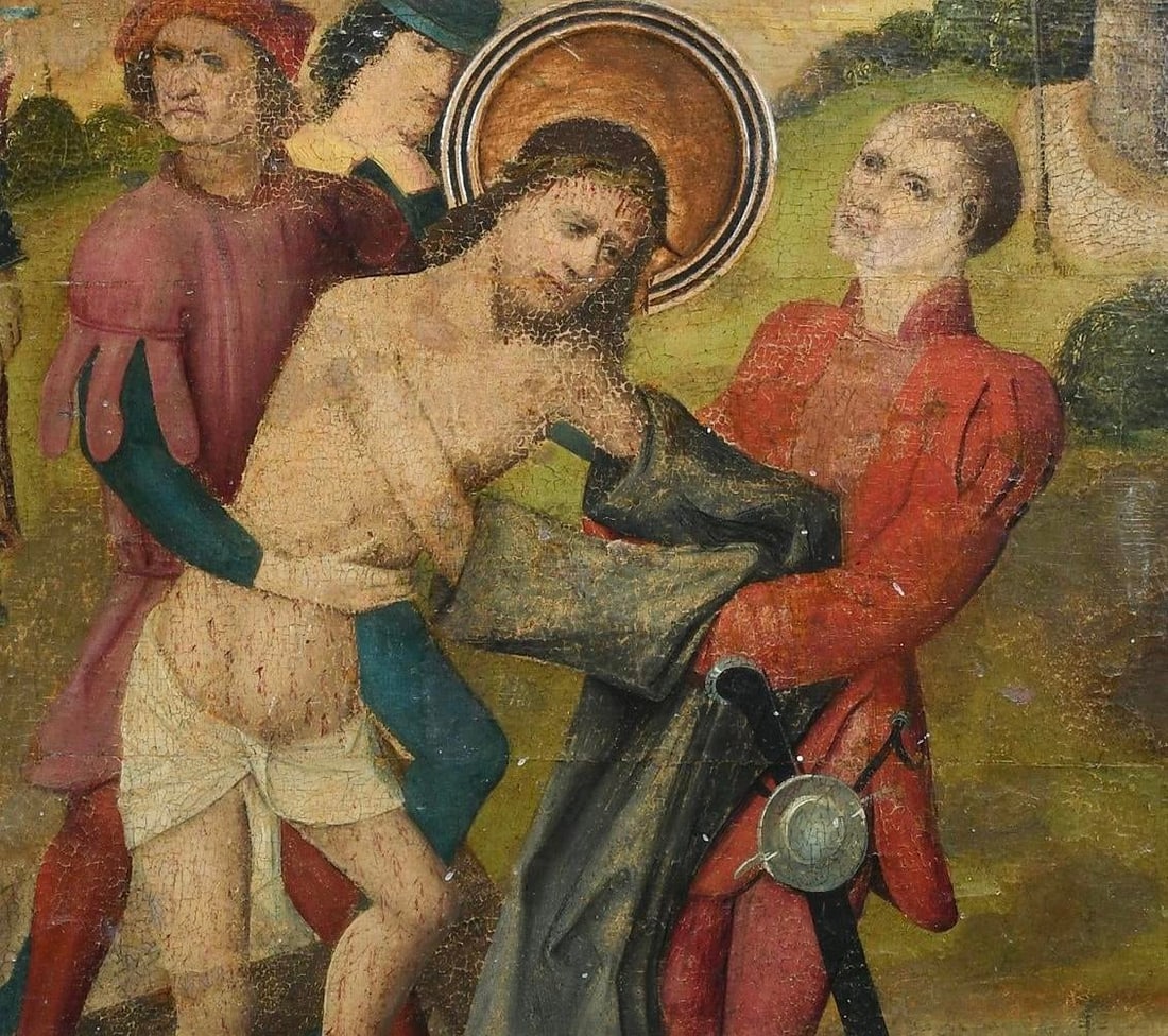 Early Painting of the Flagellation of Christ in the Style of Hieronymus Bosch - 8