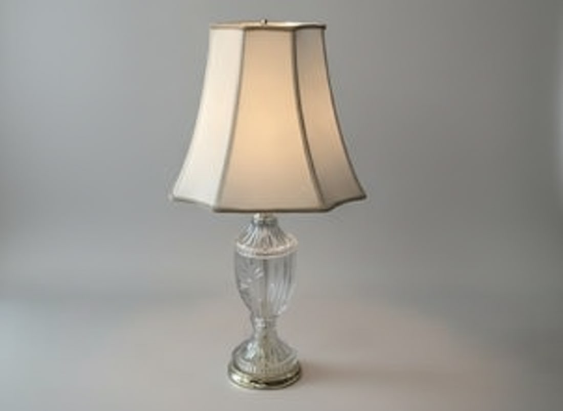 Vintage Zajecar 24% Lead Crystal Table Lamp - Large 31" Urn - Yugoslavia - 10