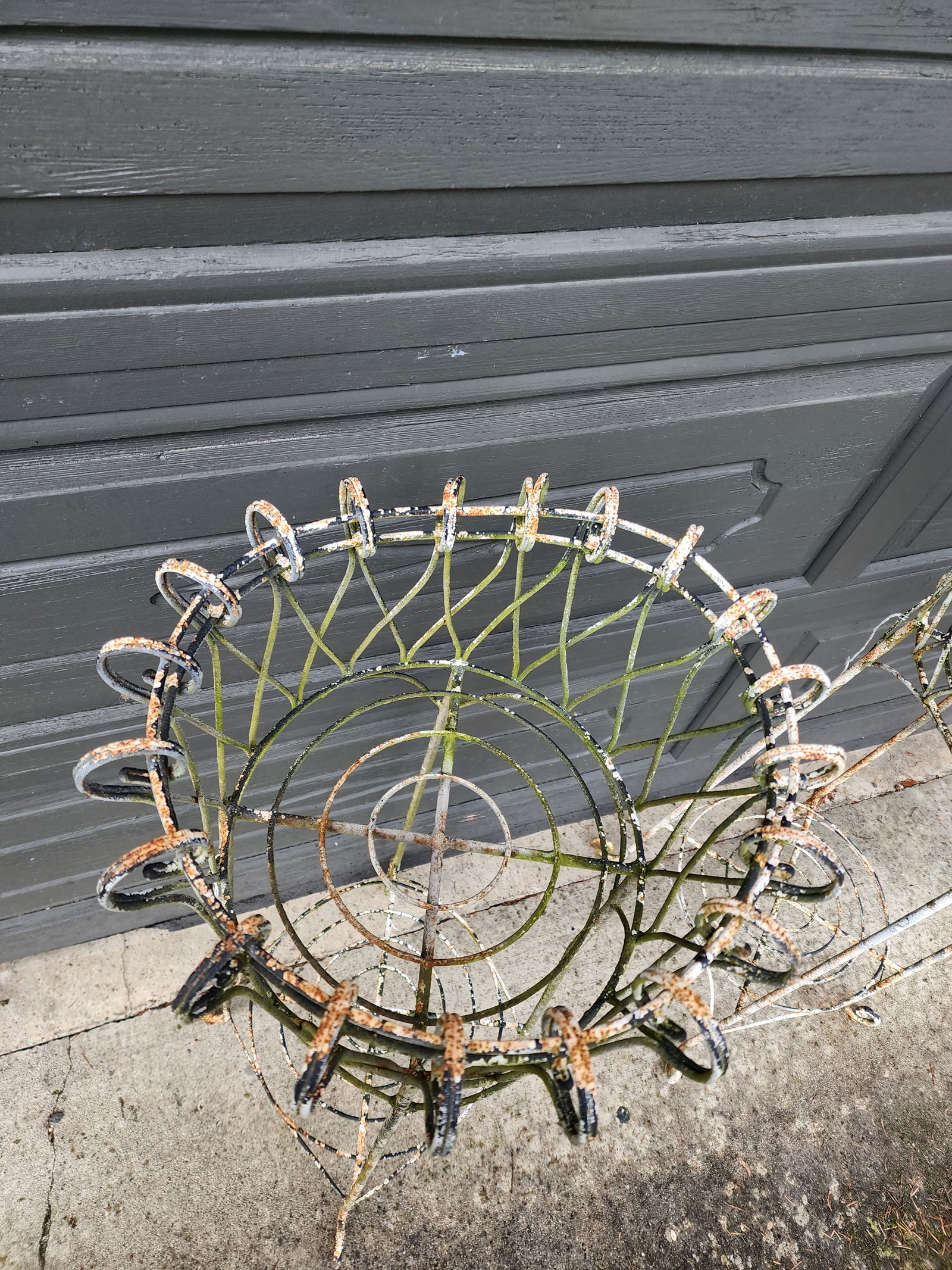 Pair of Antique French Iron Wire Flowerpot Stands Jardinieres, - 7