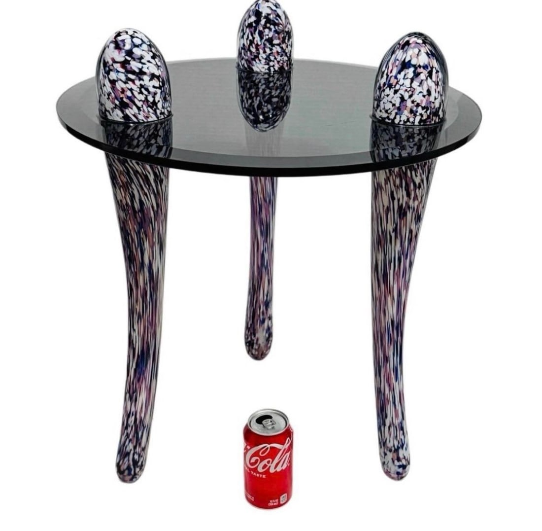 1960s Murano Postmodern Italian Glass Side Table - 4