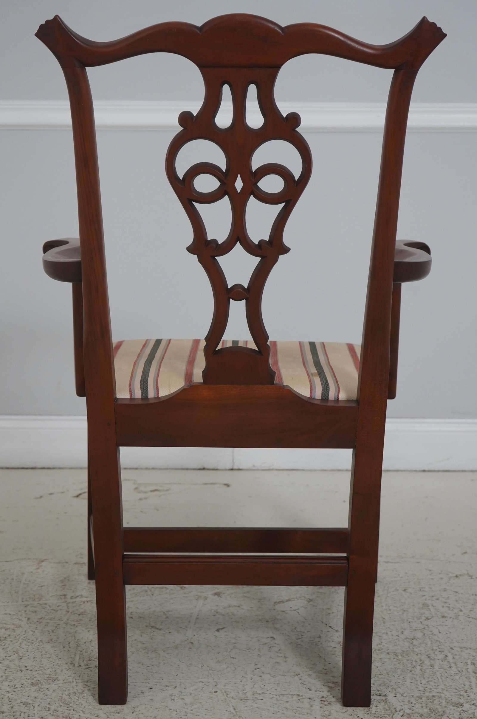 Pair of Eldred Wheeler Cherry Chippendale Style Armchairs - 4