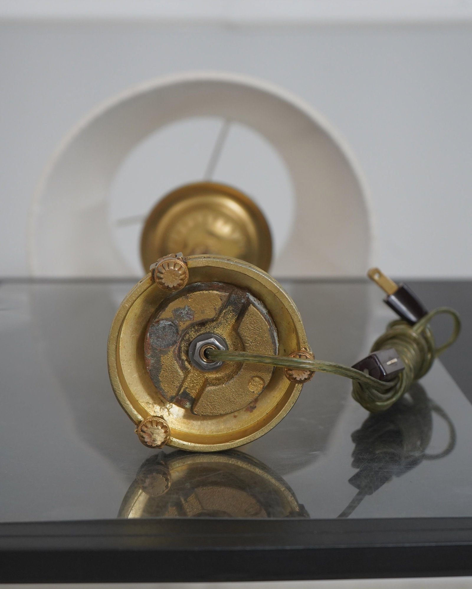 19th Century French Gilt Bronze Converted Table Lamps - a Pair - 15