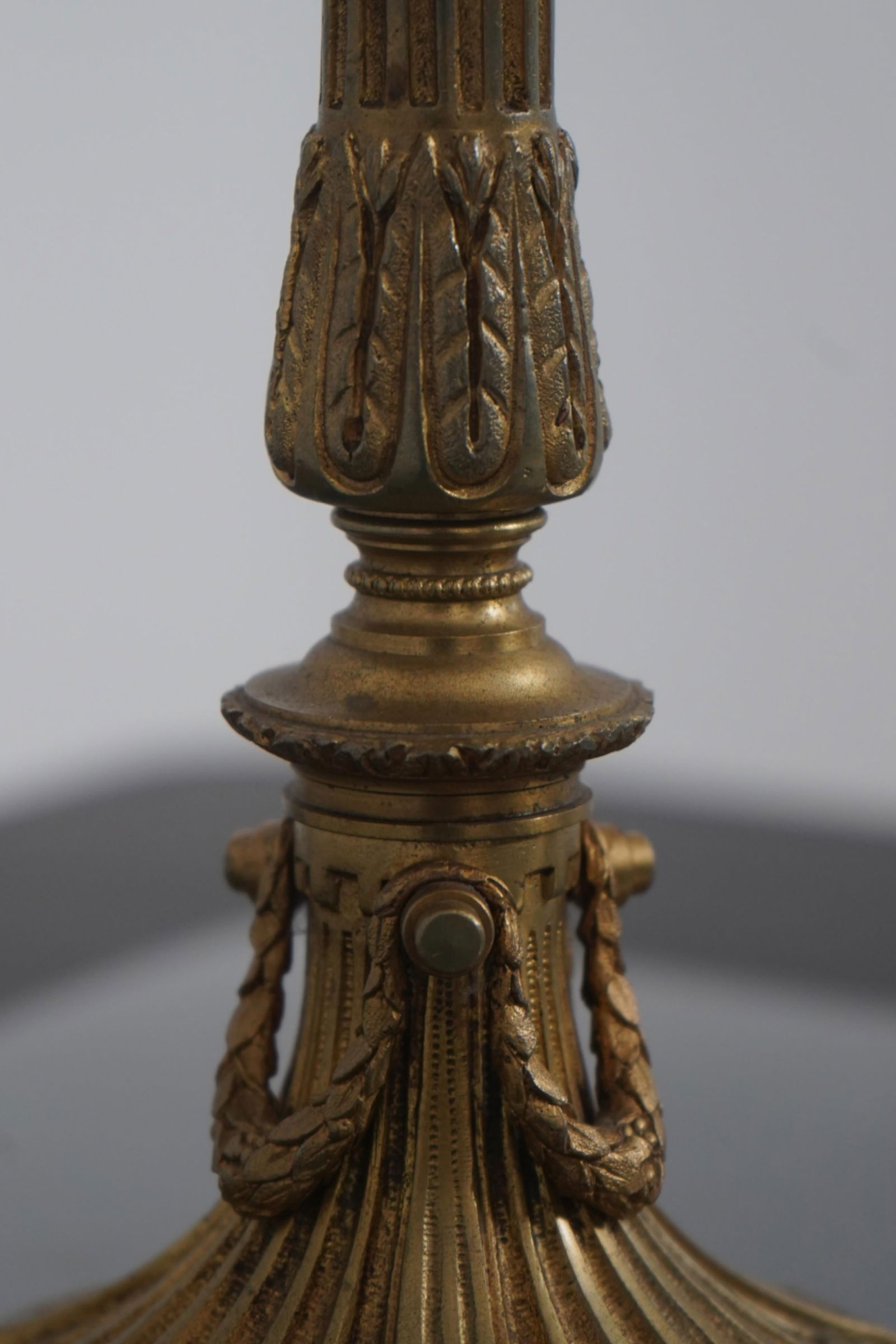 19th Century French Gilt Bronze Converted Table Lamps - a Pair - 9