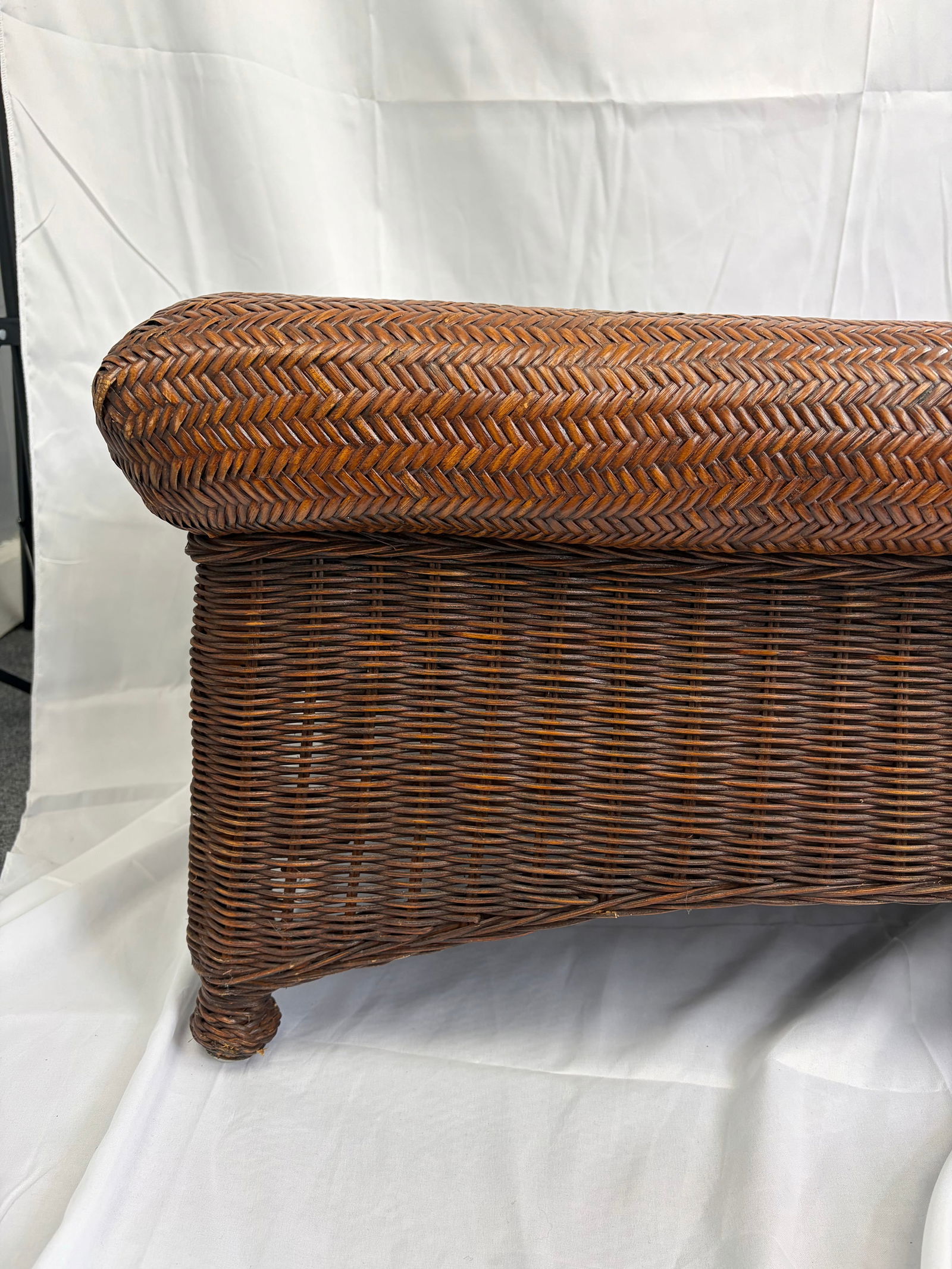 Late 20th Century Coastal Rattan Rectangular Coffee Table - 4
