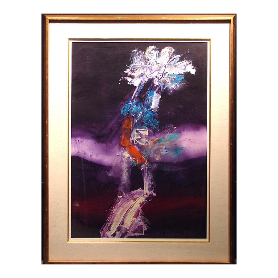 Pablo Antonio Milan Dancing Kachina Acrylic Paper Original Painting: Dancing Kachina Original Acrylic Painting On Paper by Pablo Antonio Milan Hand Signed by the Artist Art Size : 52" x 39" Image Size: 40" x 28" Condition: Mint Original Acrylic On Paper Hand signed