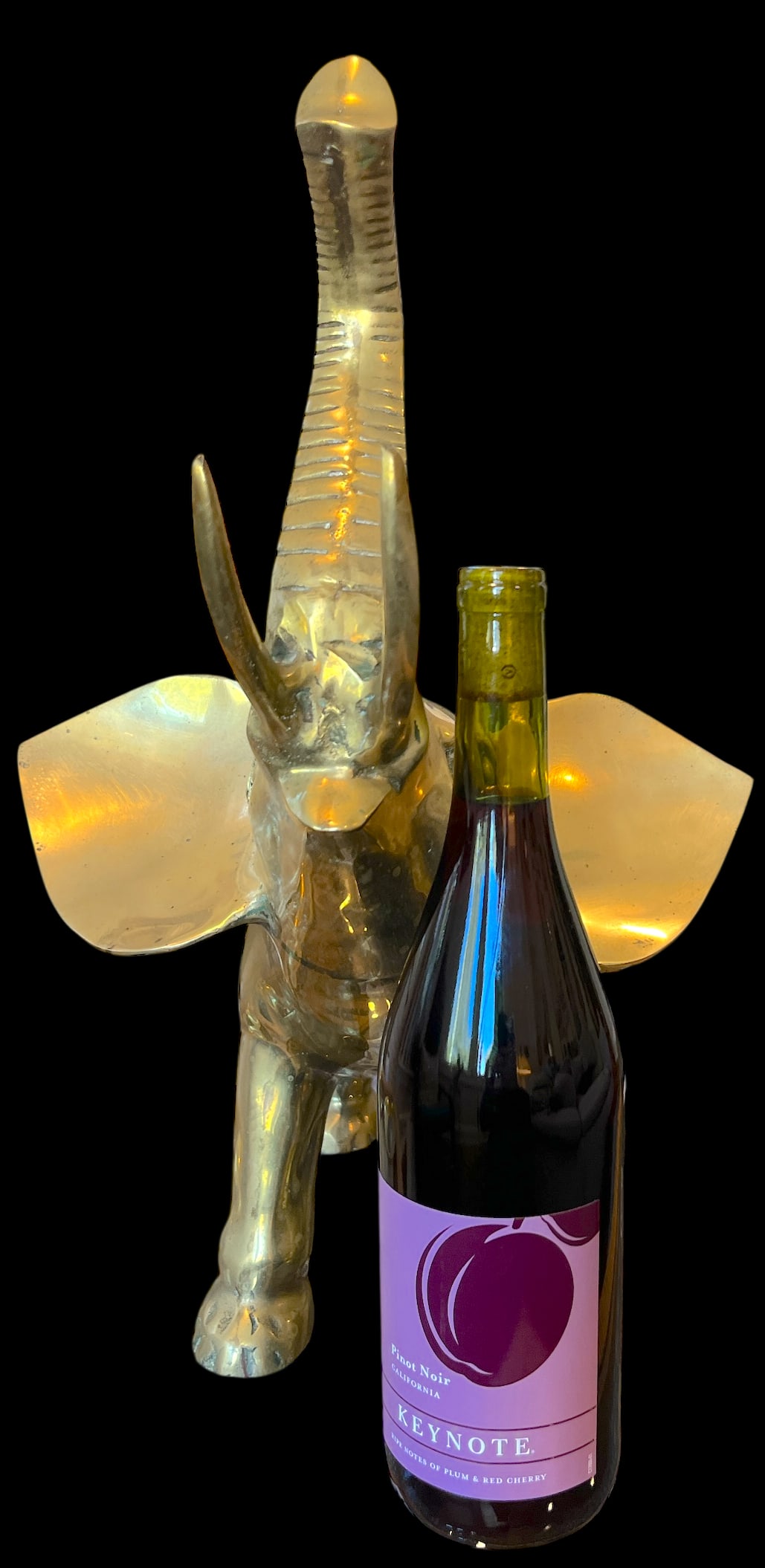 Vintage 1970s Large Solid Brass Elephant Sculpture "” Hollywood Regency Statement Piece - 2