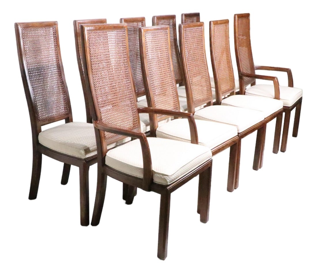Set of Ten Cane Back Dining Chairs by Henredon C. 1980's (1 of 12)