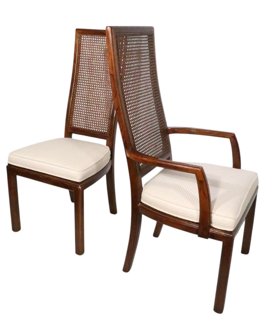 Set of Ten Cane Back Dining Chairs by Henredon C. 1980's - 4