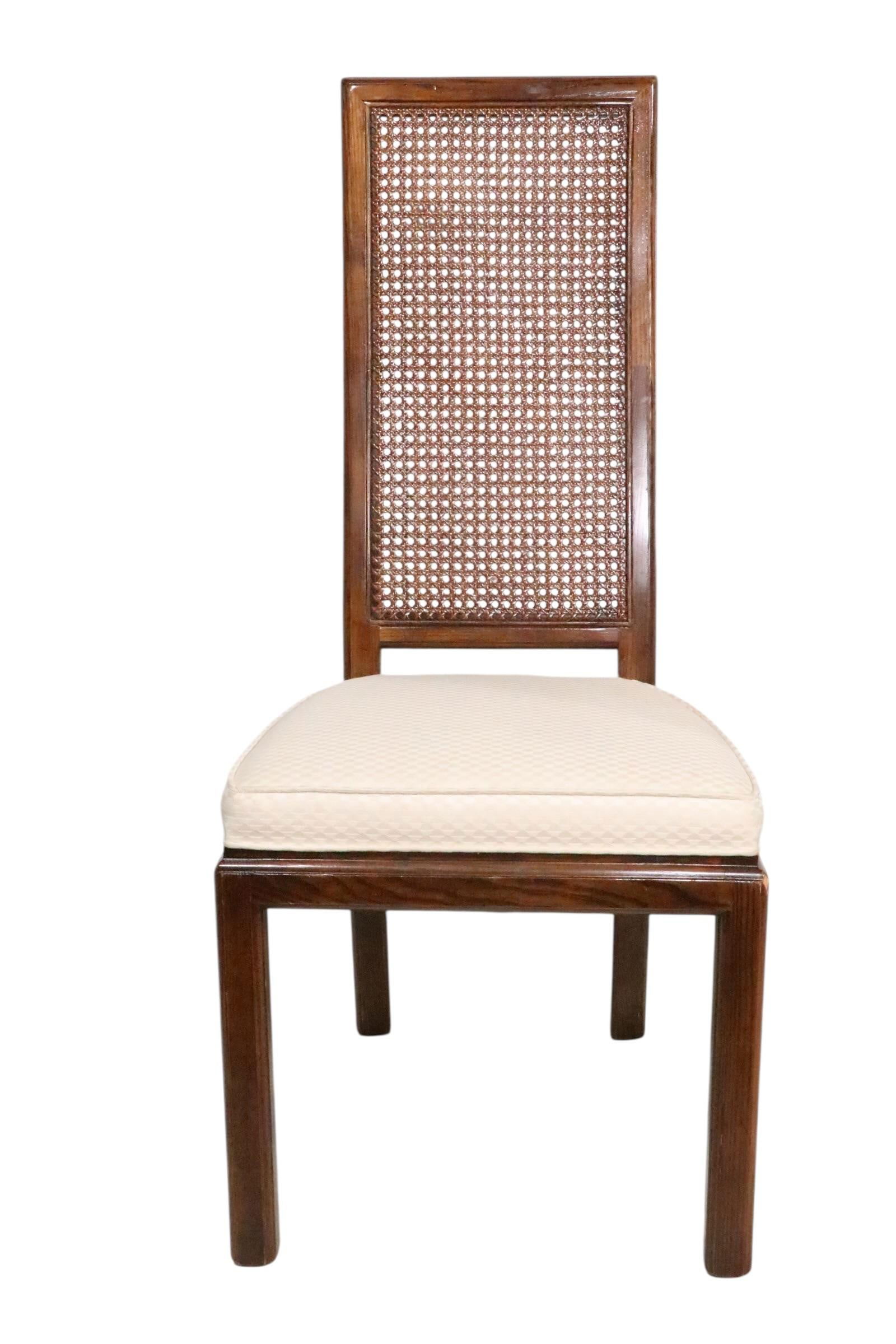 Set of Ten Cane Back Dining Chairs by Henredon C. 1980's - 8