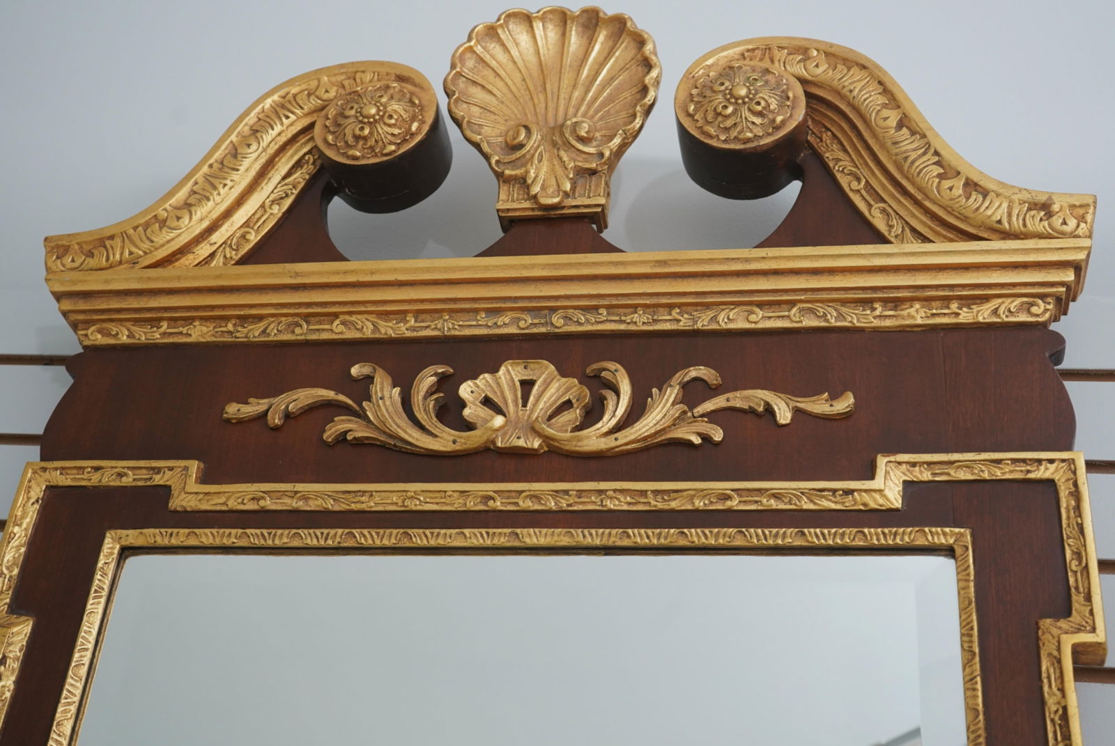 Friedman Brothers Mahogany Gold Gilt Trim Chippendale Mirror - 4