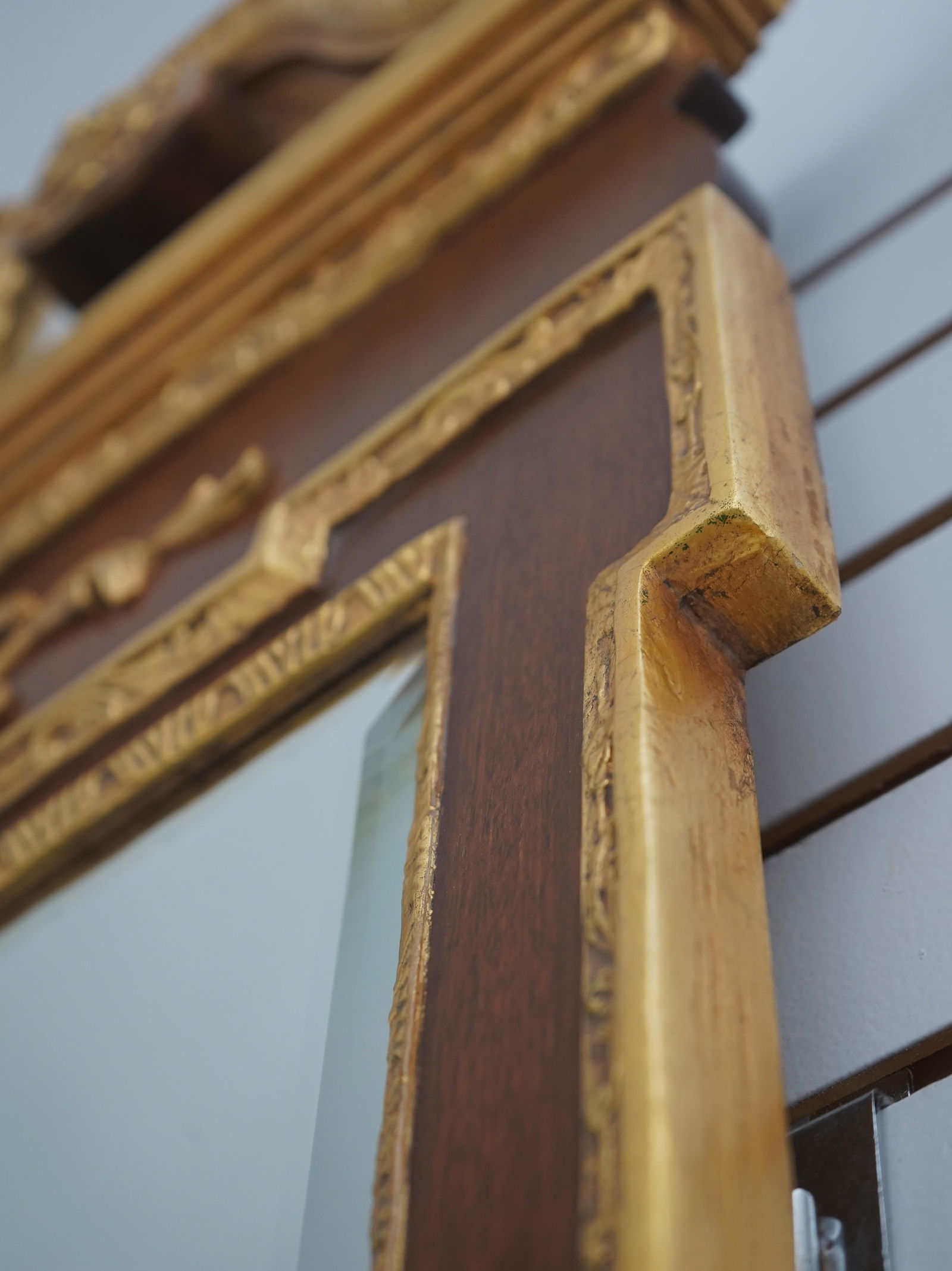 Friedman Brothers Mahogany Gold Gilt Trim Chippendale Mirror - 6