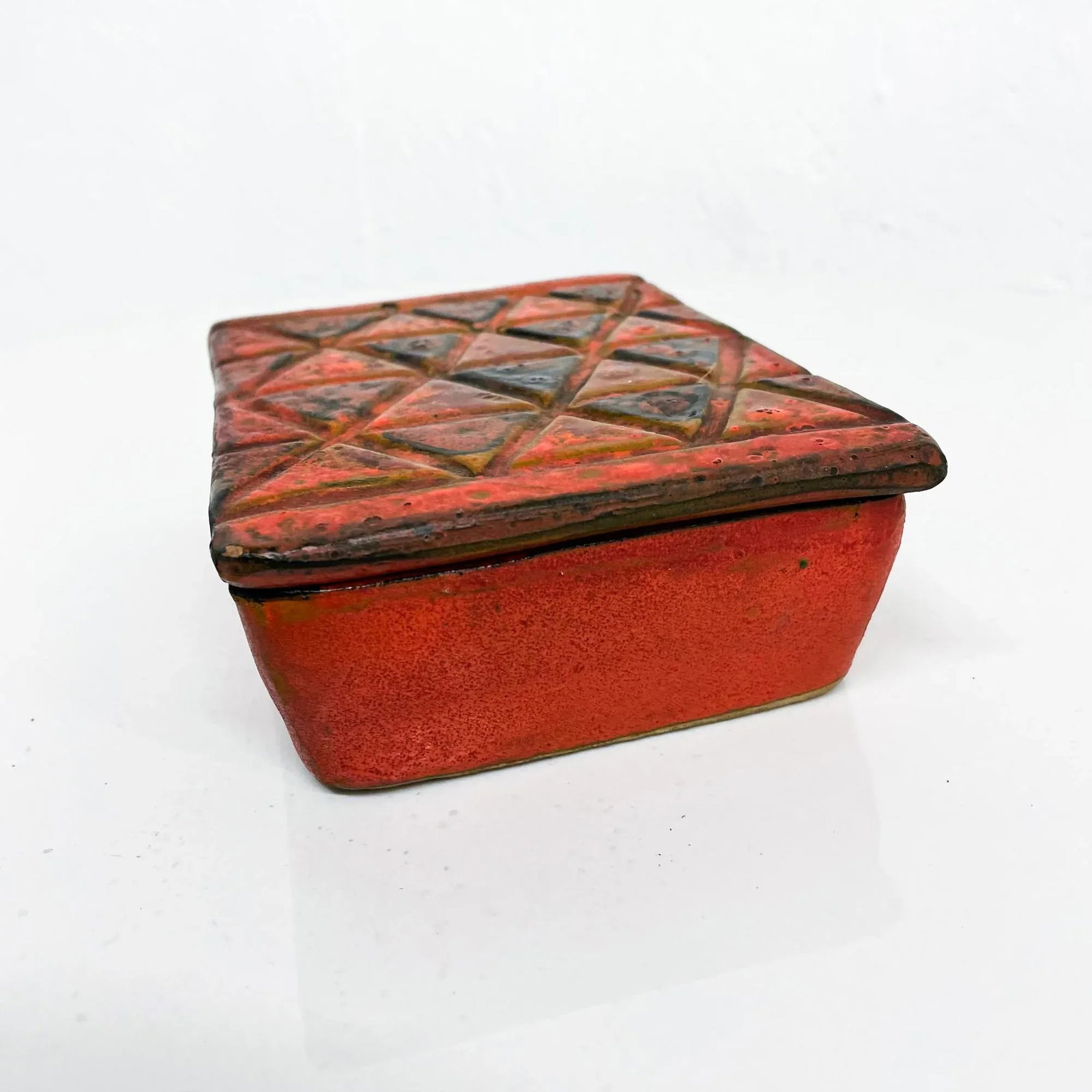 1960s Bitossi Aldo Londi Italian Red Ceramic Box Italy - 2