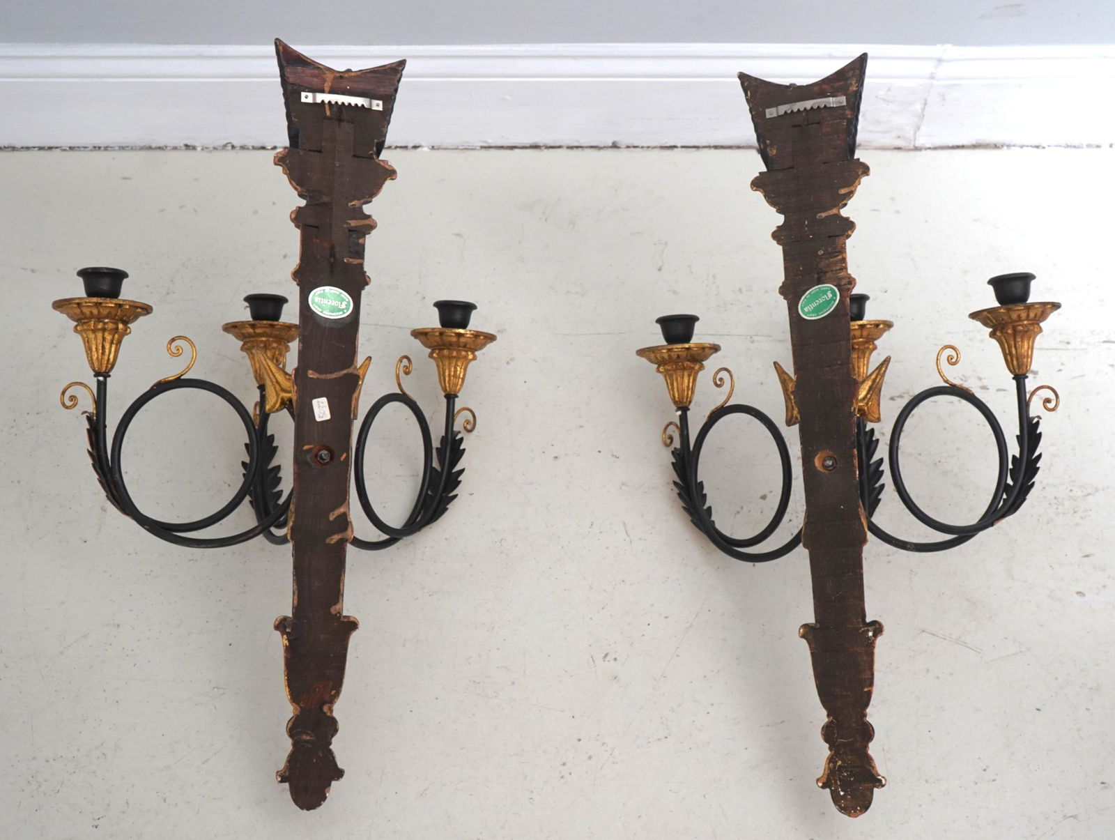 Pair Florentine Italian Neoclassical Candelabras - 9