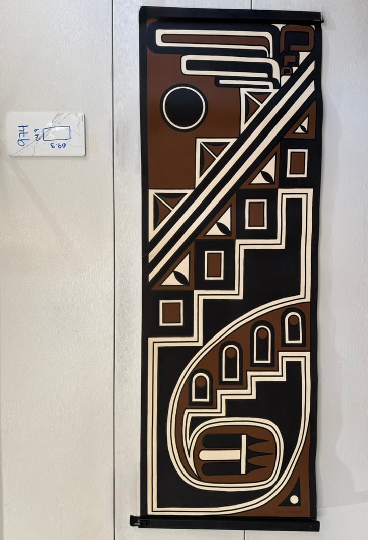 1960s Lars Hawkes Indigenous Northwest Coast Style Graphic Panel - 2