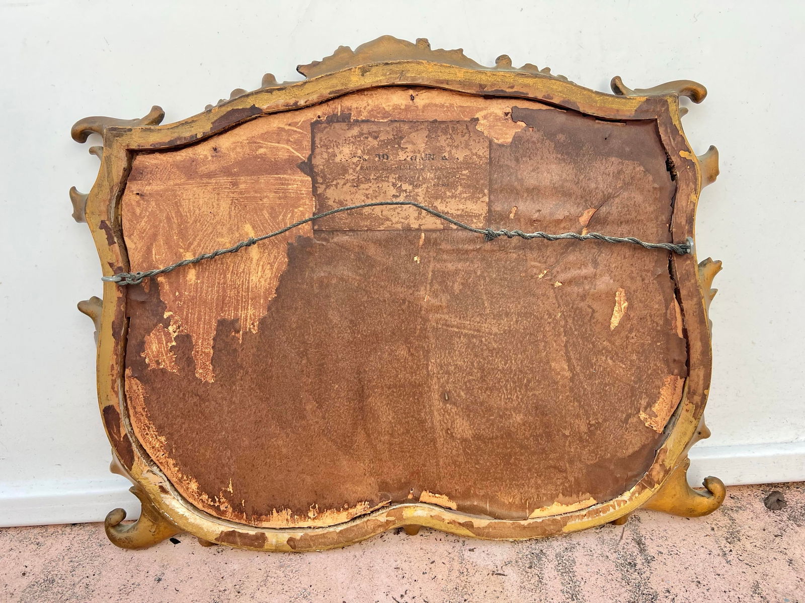 Antique French Romantic Frame & Picture Reproduction Print - 5