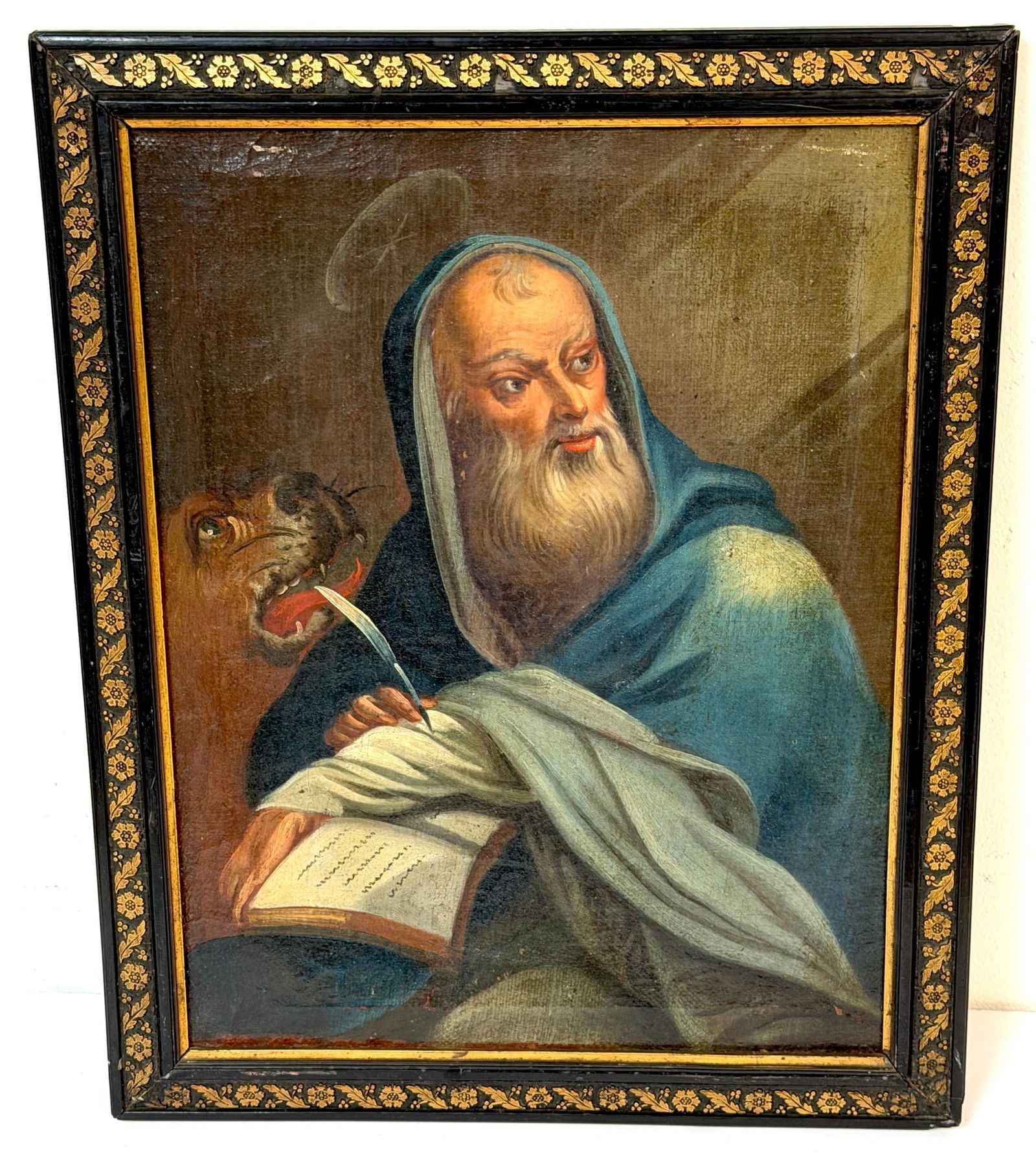 Italian Old Master Painting of Saint Mark the Evangelist with Lion, 1680–1750 - 2