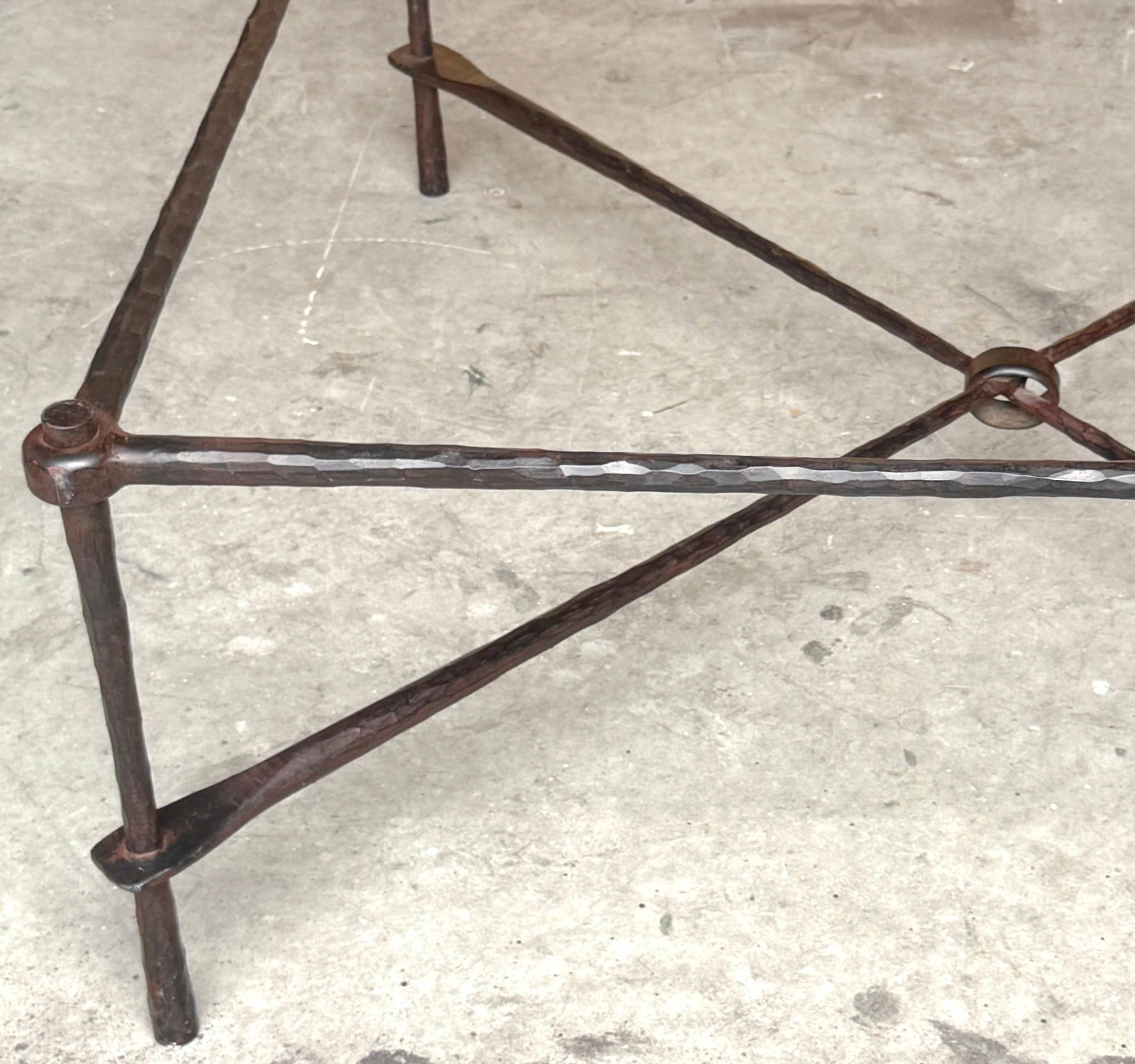 Modern Hand-Hammered Iron Coffee Table, Giovanni Banci for Hermès - 7