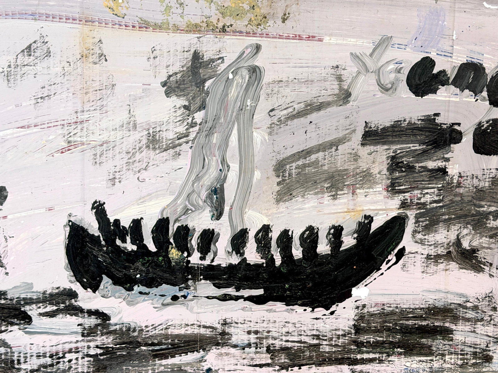 Purvis Young (1943–2010) Exodus Boat with Figures, Miami, 1980s - 6