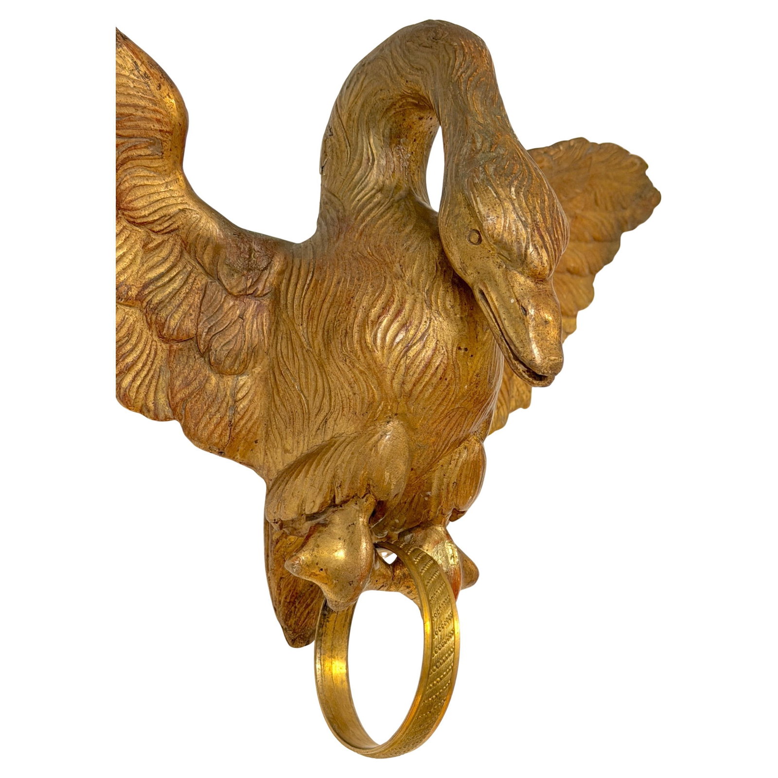 19th C. French Giltwood, Ormolu Swan Bed Corona, Circle Desmalter/ Krieger - 2