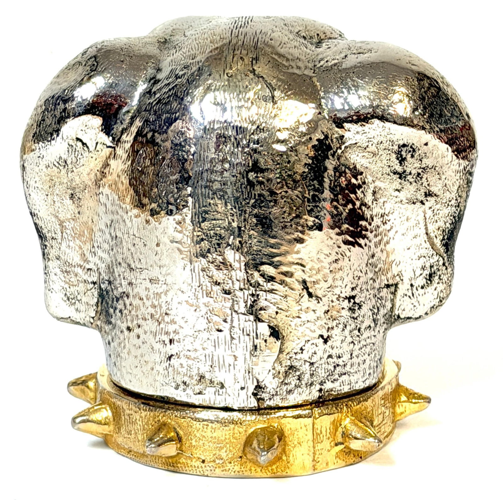 Carole Stupell Silvered & Gilt Bronze Foxhound Box, Signed, Italian Made - 9